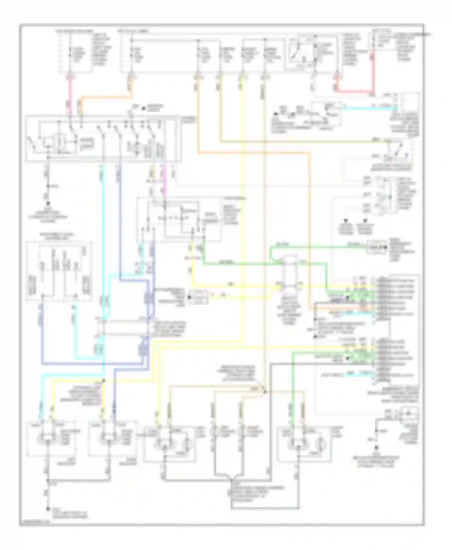 Impala Chevrolet VIII (1999-2006): Exterior lamps circuit, with police or emergency vehicle option