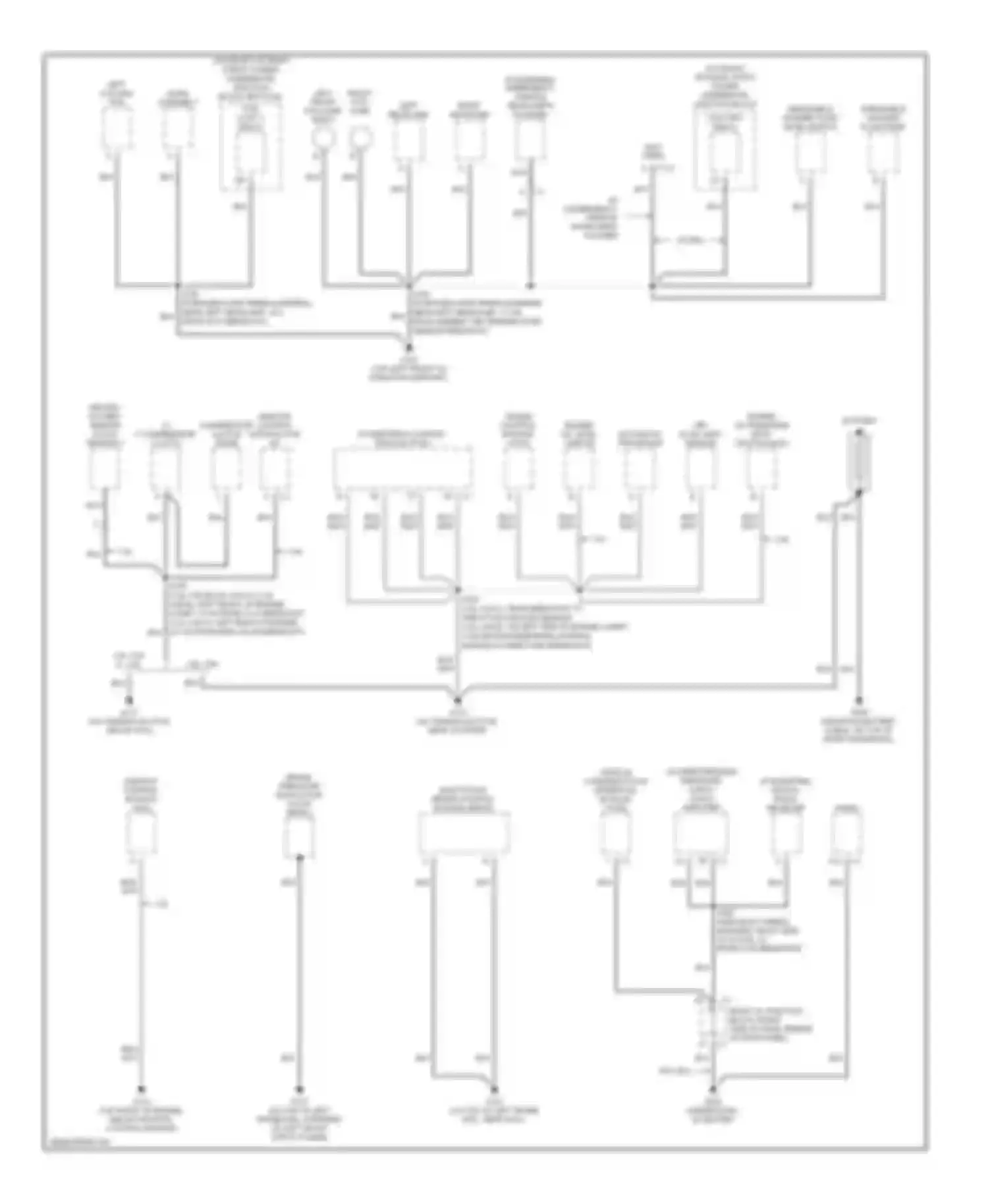 Impala Chevrolet VIII (1999-2006): Ground distribution circuit (1 of 3)