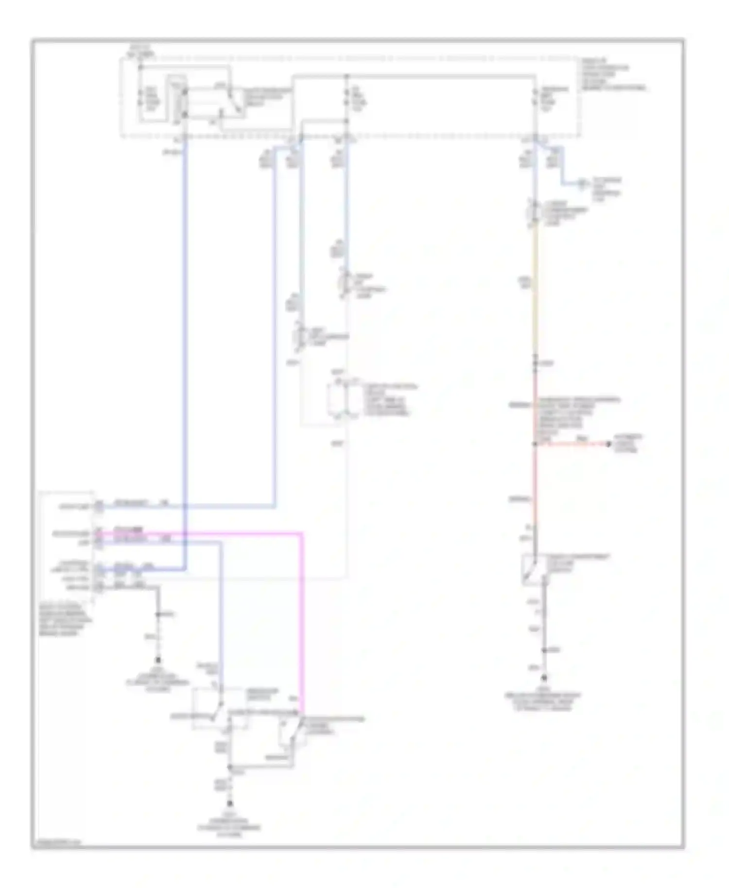 Impala Chevrolet VIII (1999-2006): Courtesy lamps circuit (1 of 2)