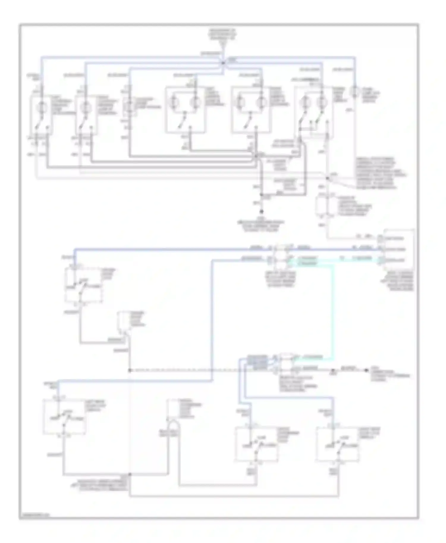 Impala Chevrolet VIII (1999-2006): Courtesy lamps circuit (2 of 2)
