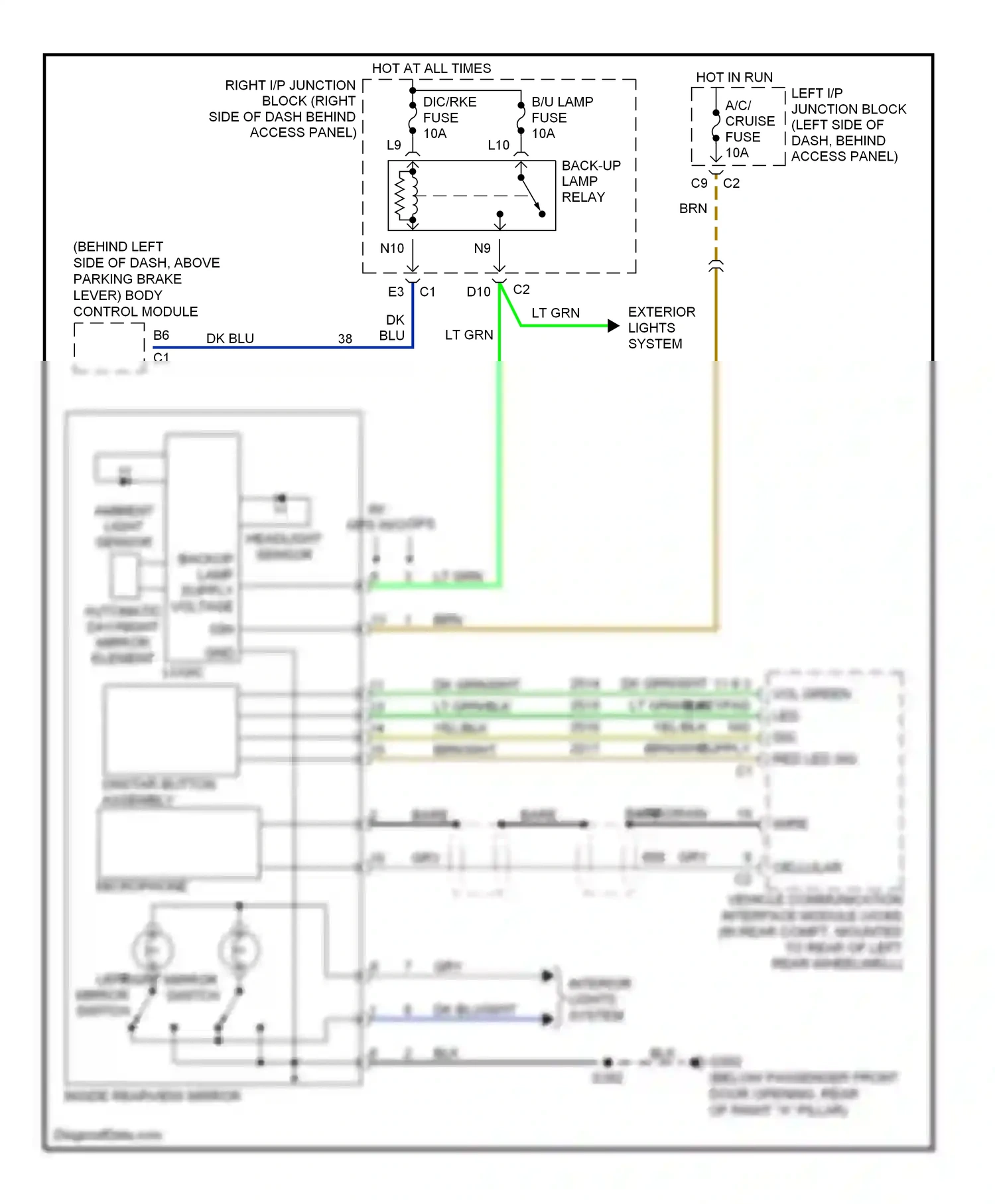 Wiring diagram blu for Chevrolet Impala VIII (1999-2006) (3 of 10)