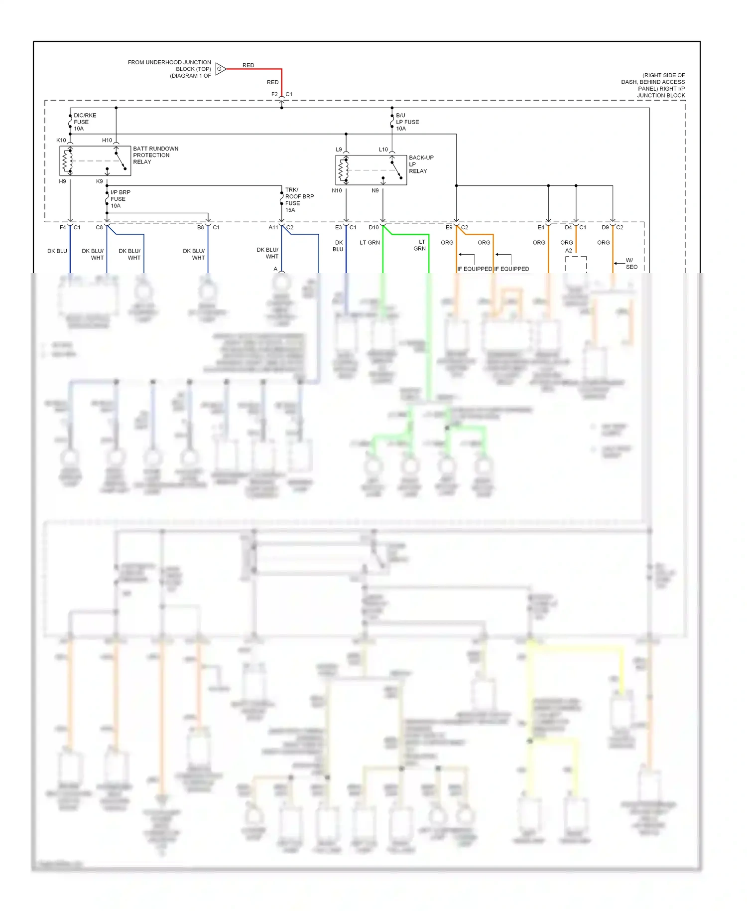 Wiring diagram blu for Chevrolet Impala VIII (1999-2006) (6 of 10)