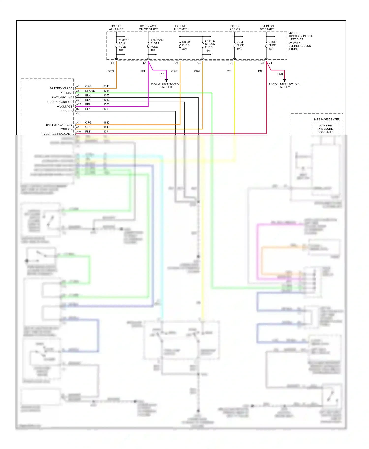Wiring diagram dk blu for Chevrolet Impala VIII (1999-2006) (43 of 43)