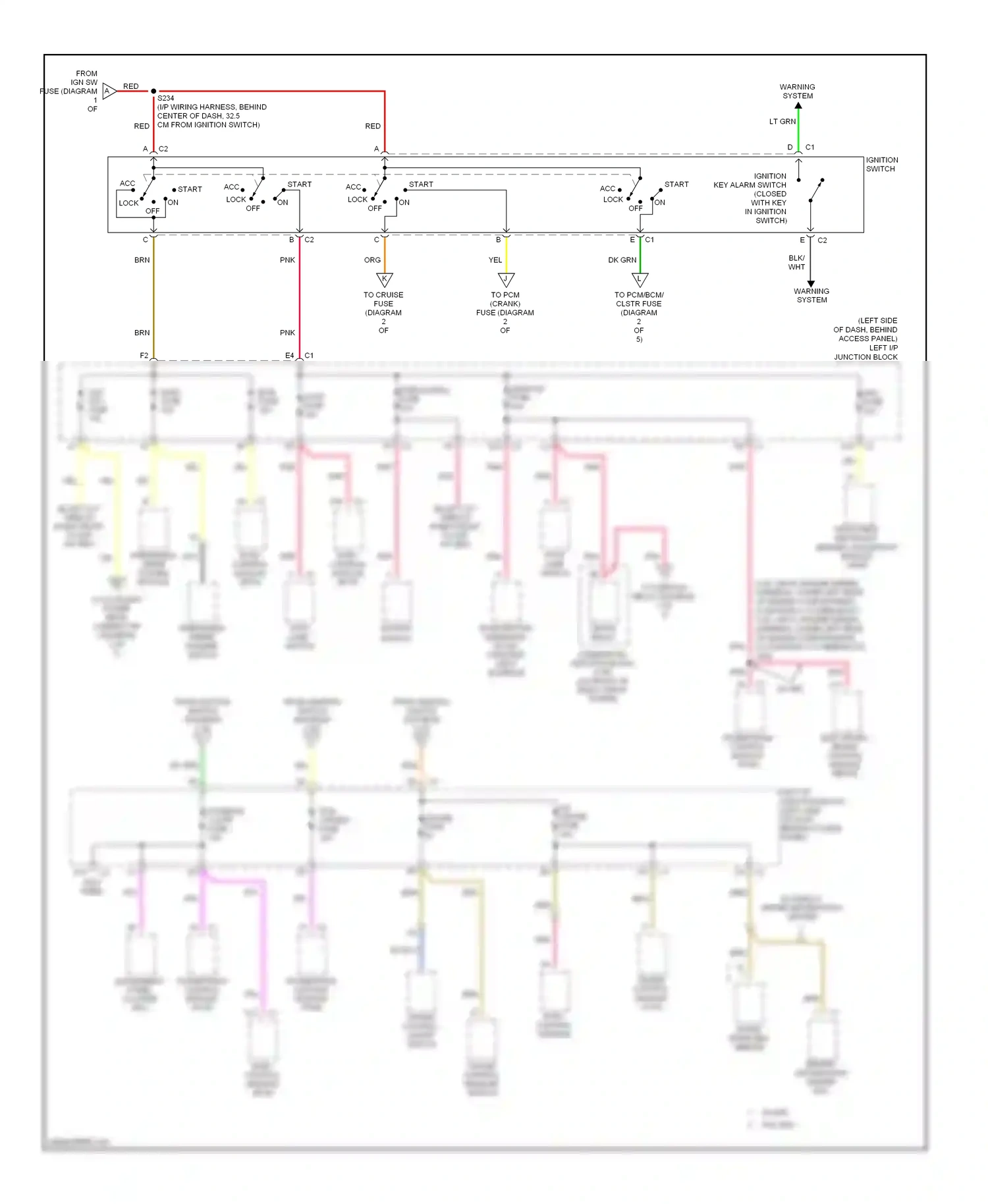 Wiring diagram dk blu for Chevrolet Impala VIII (1999-2006) (29 of 43)