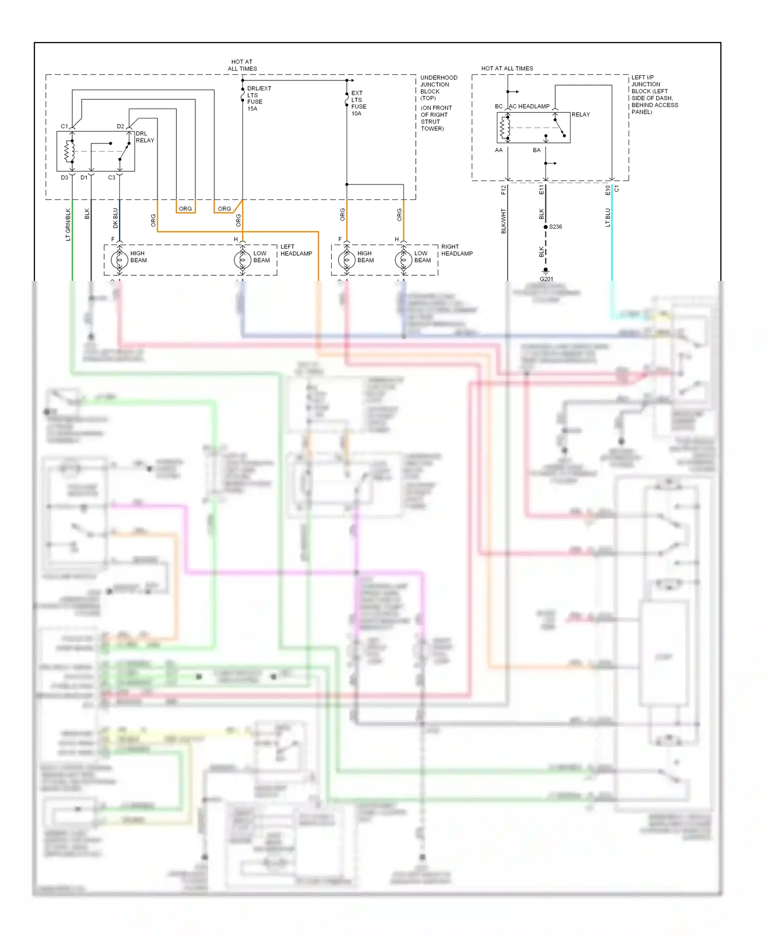 Wiring diagram dk blu for Chevrolet Impala VIII (1999-2006) (26 of 43)