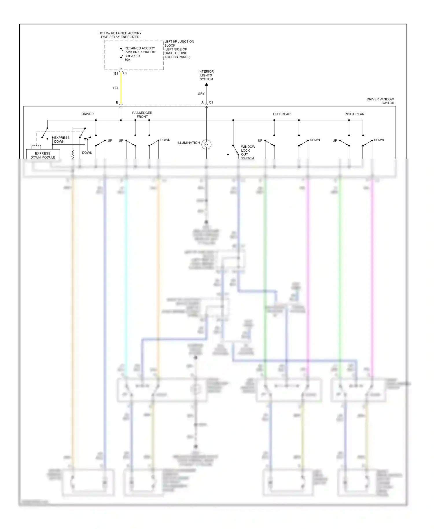 Wiring diagram dk lt for Chevrolet Impala VIII (1999-2006) (3 of 3)