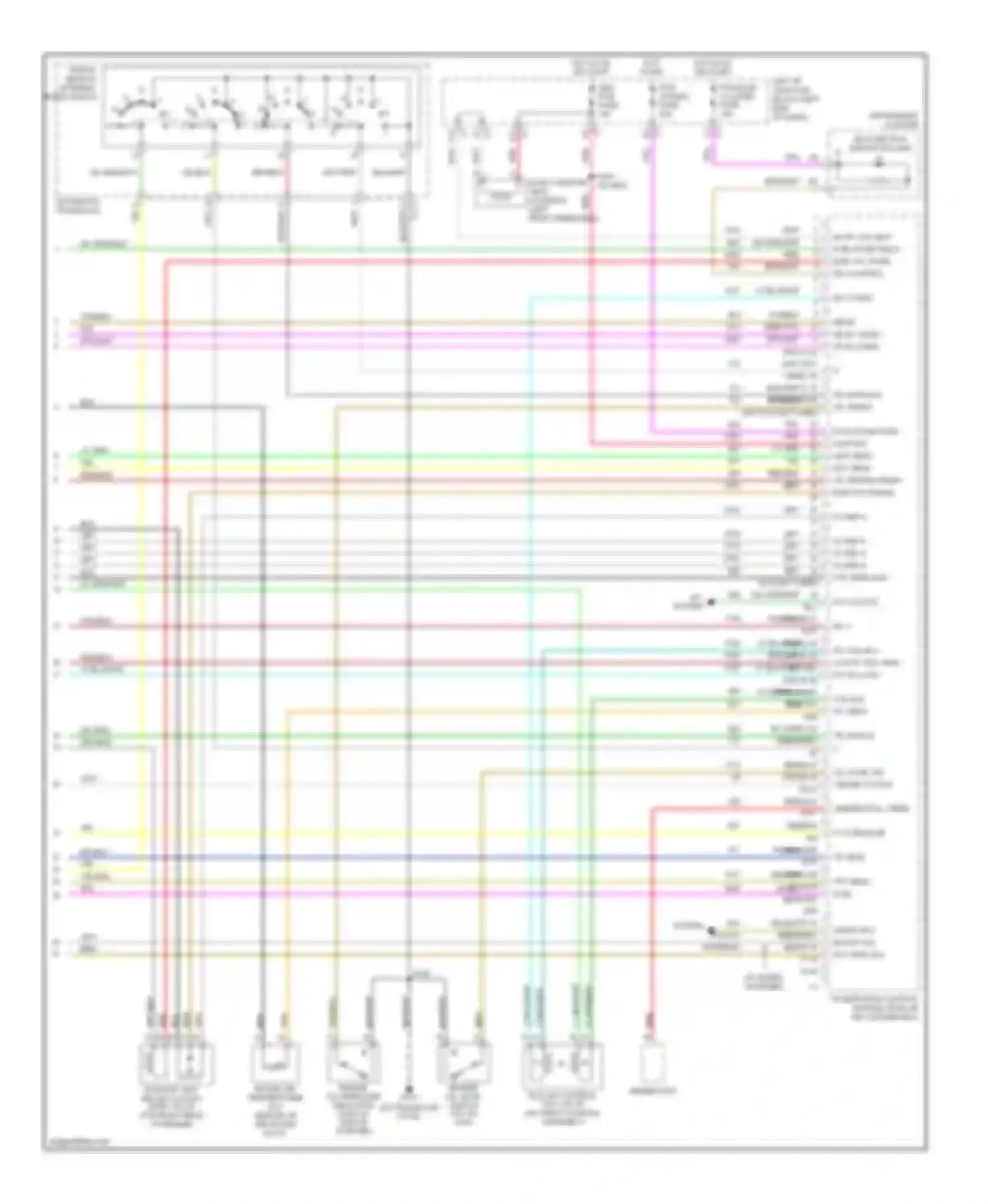 Wiring diagram instrument cluster for Chevrolet Impala VIII (1999-2006) (1 of 2)