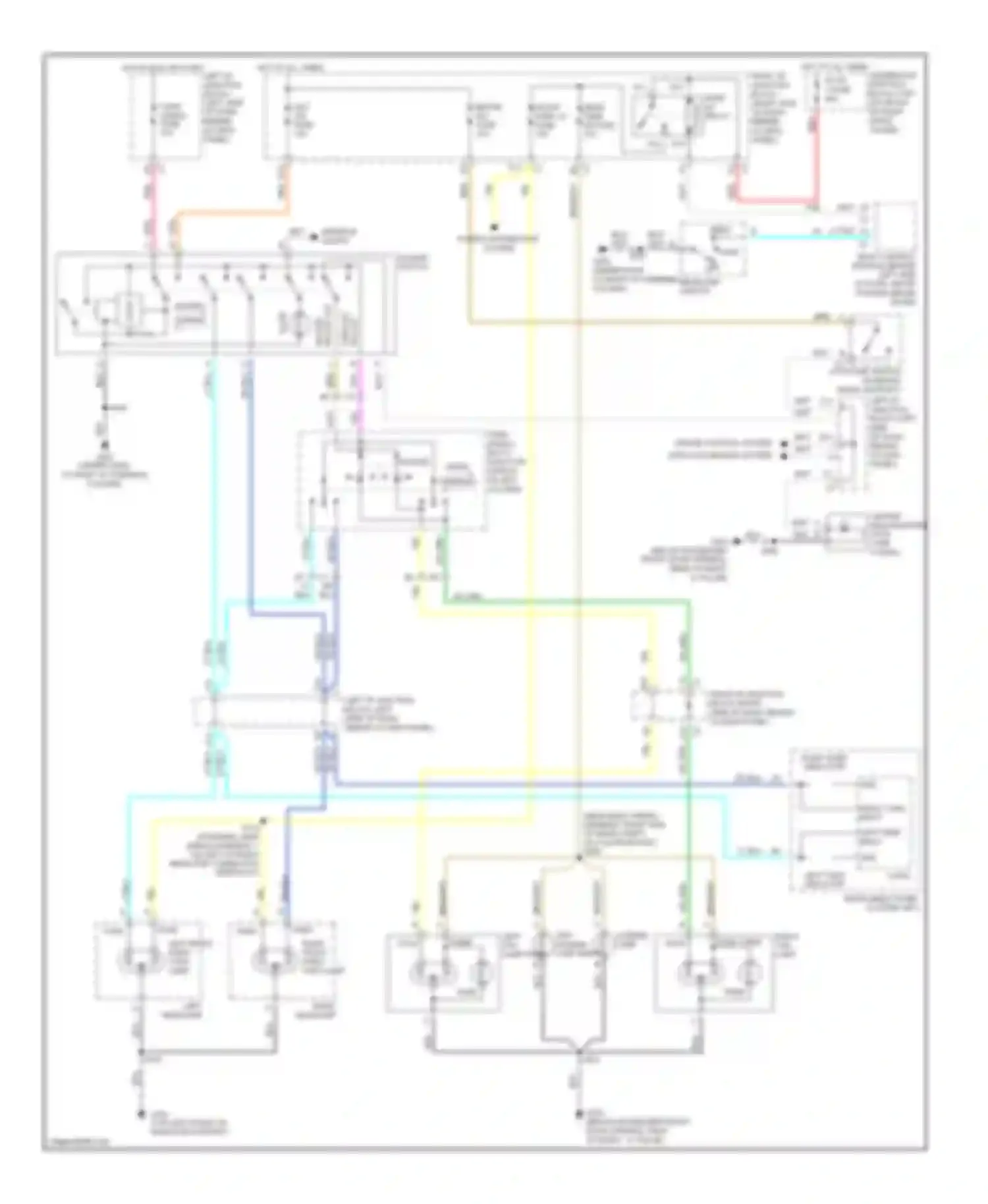 Wiring diagram left license lamp right license lamp for Chevrolet Impala VIII (1999-2006) (1 of 1)