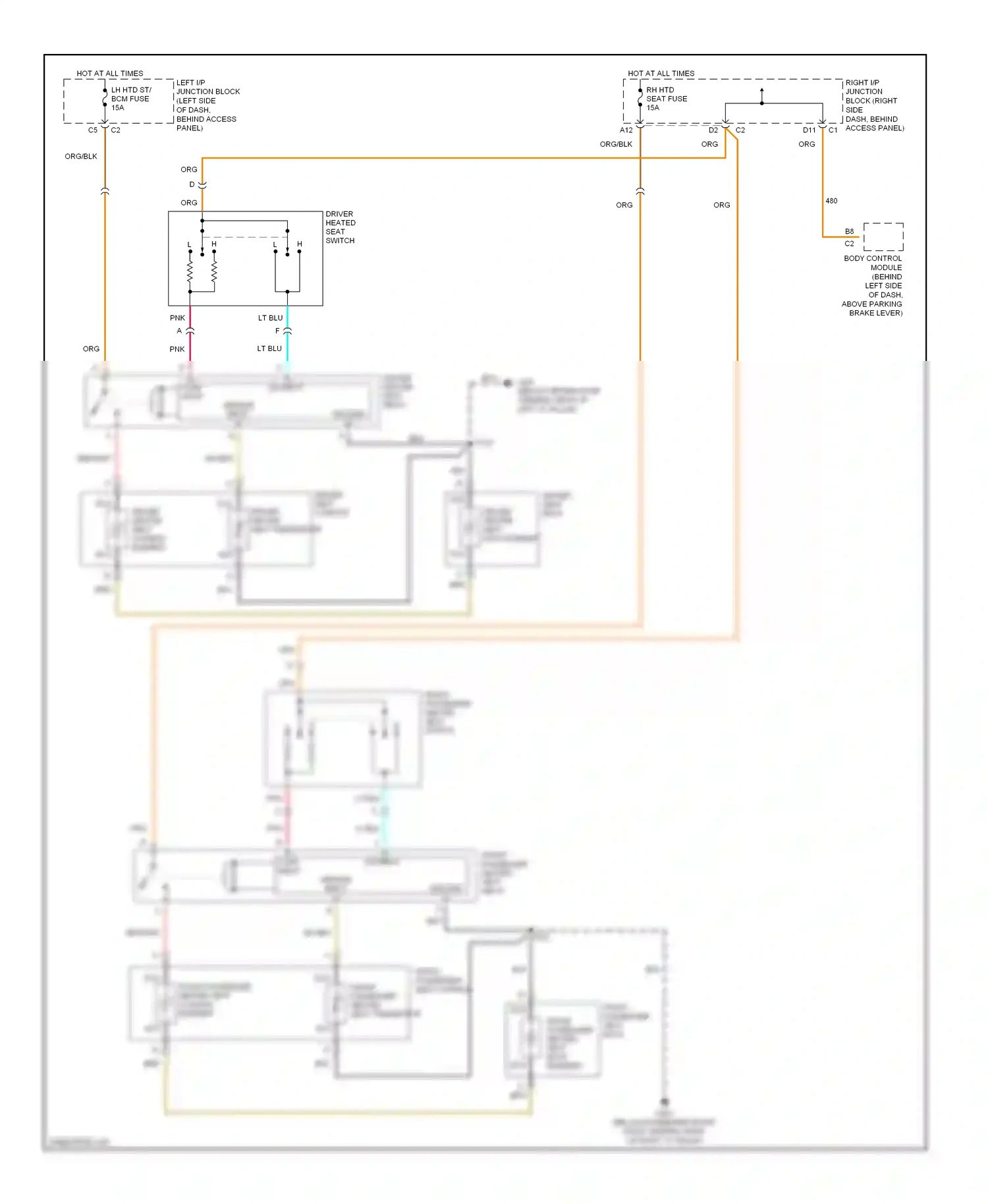 Wiring diagram lt blu for Chevrolet Impala VIII (1999-2006) (22 of 27)