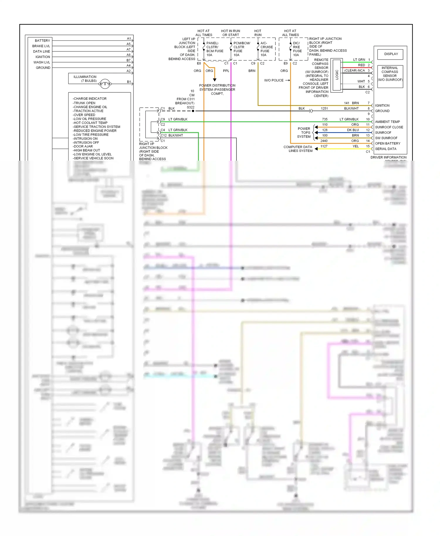Wiring diagram lt blu for Chevrolet Impala VIII (1999-2006) (16 of 27)