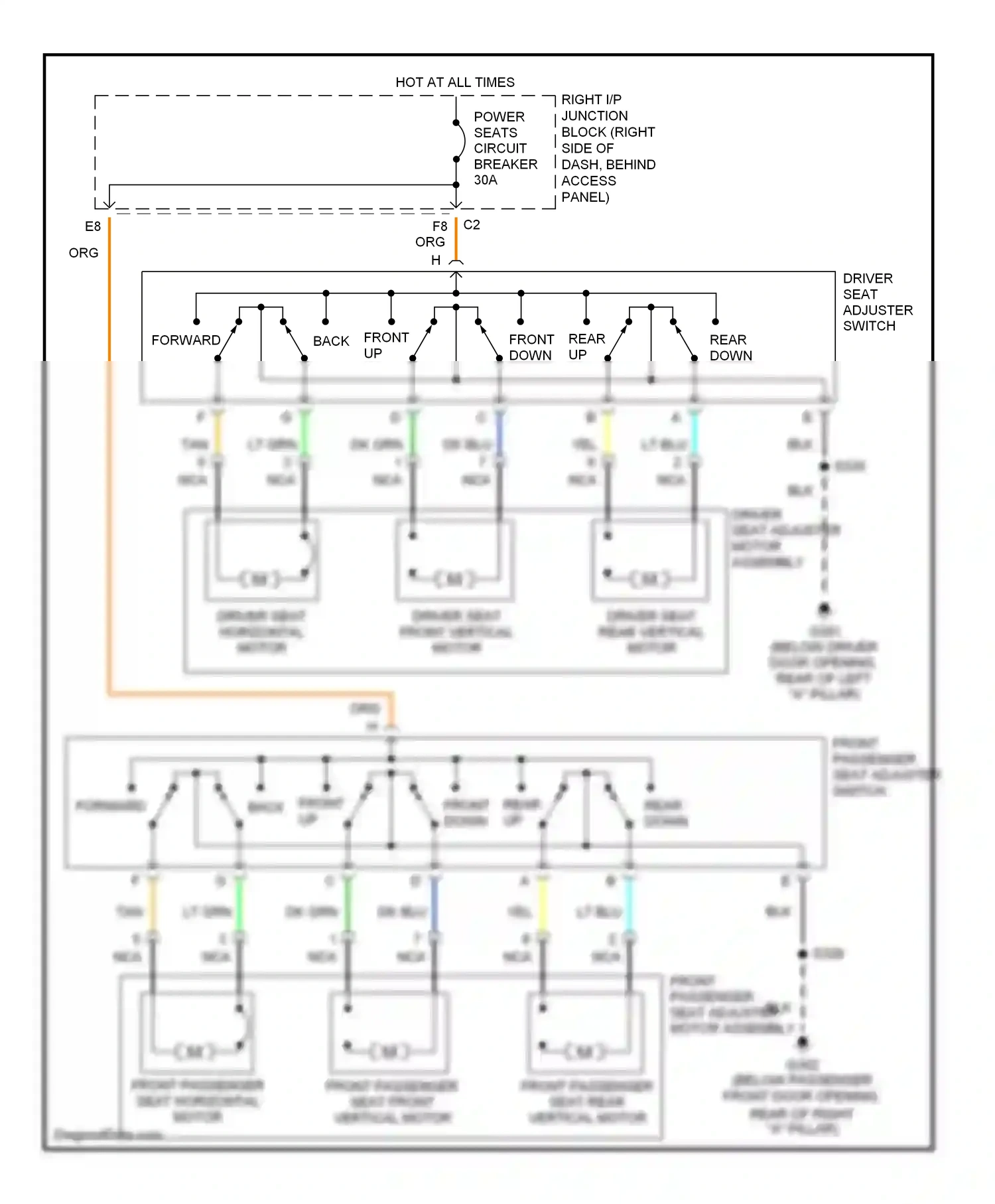 Wiring diagram lt blu for Chevrolet Impala VIII (1999-2006) (11 of 27)