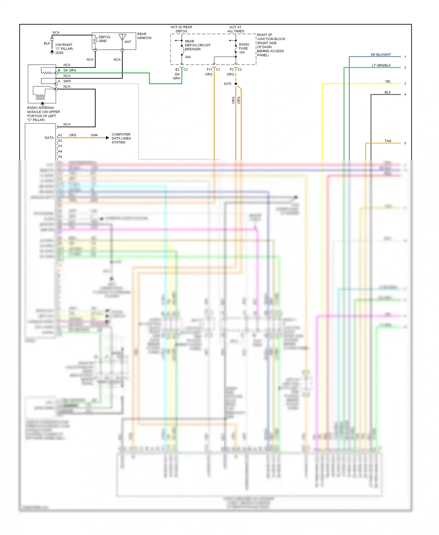 Wiring diagram nca for Chevrolet Impala VIII (1999-2006) (32 of 39)