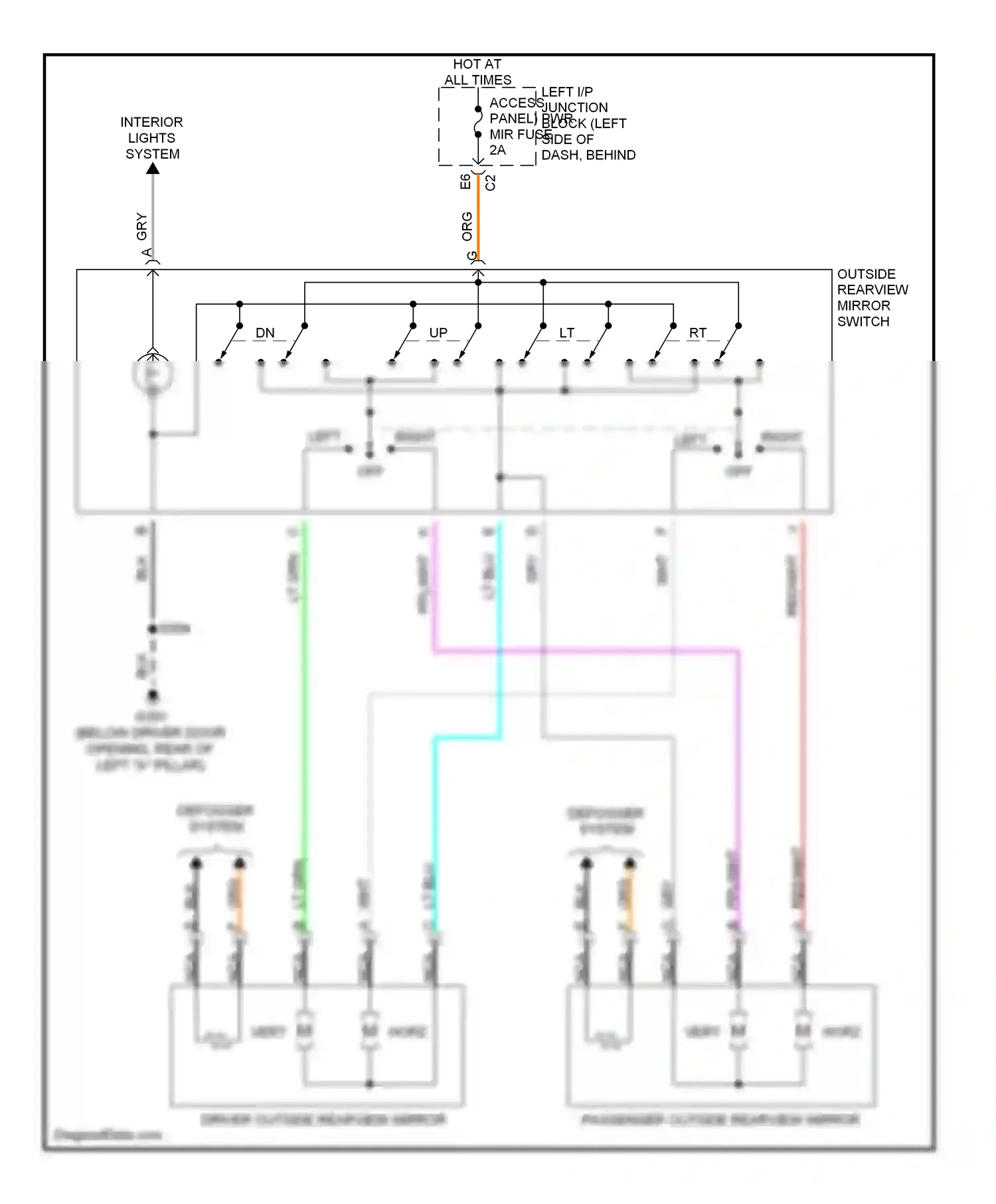 Wiring diagram nca for Chevrolet Impala VIII (1999-2006) (29 of 39)