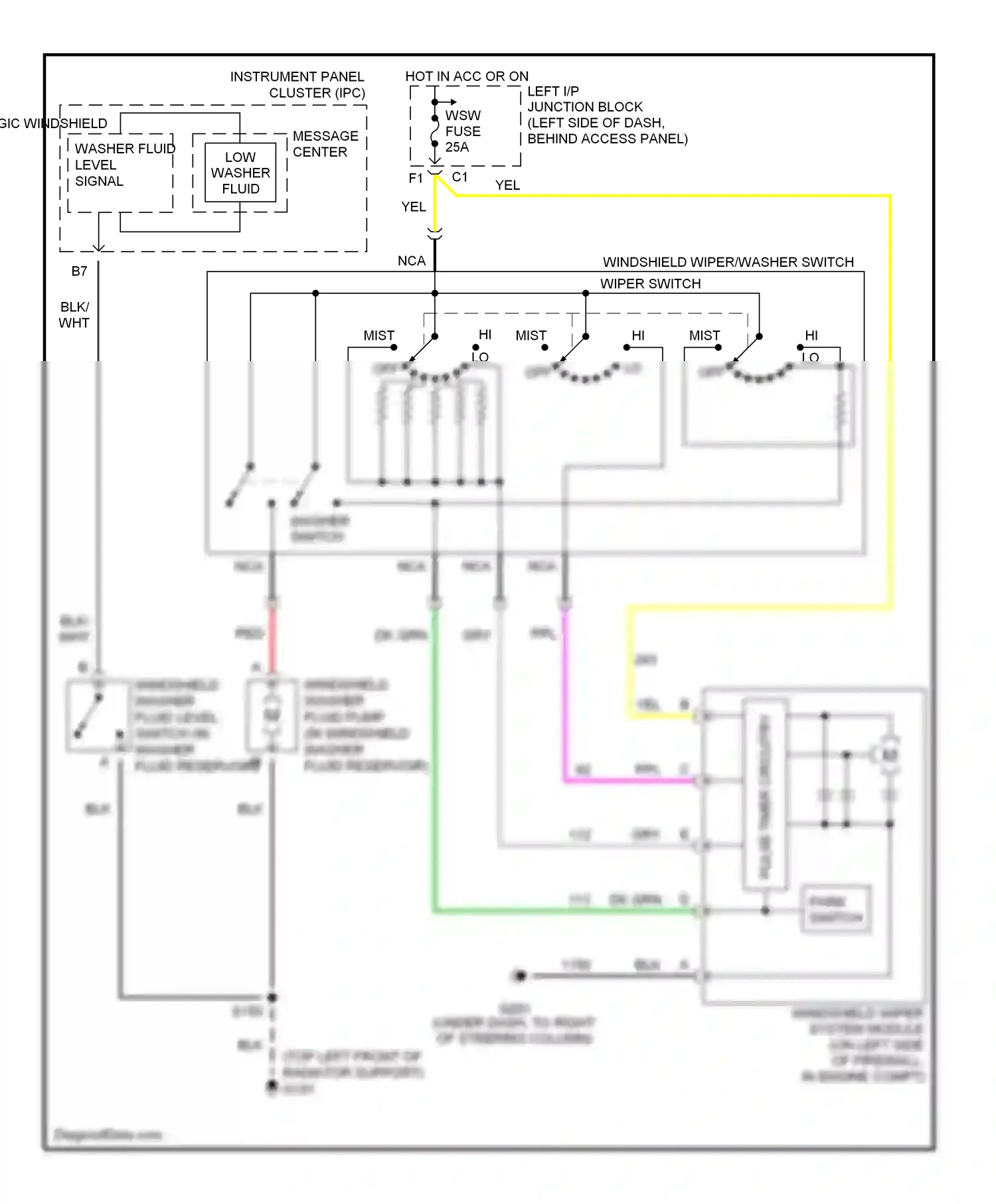 Wiring diagram nca for Chevrolet Impala VIII (1999-2006) (39 of 39)