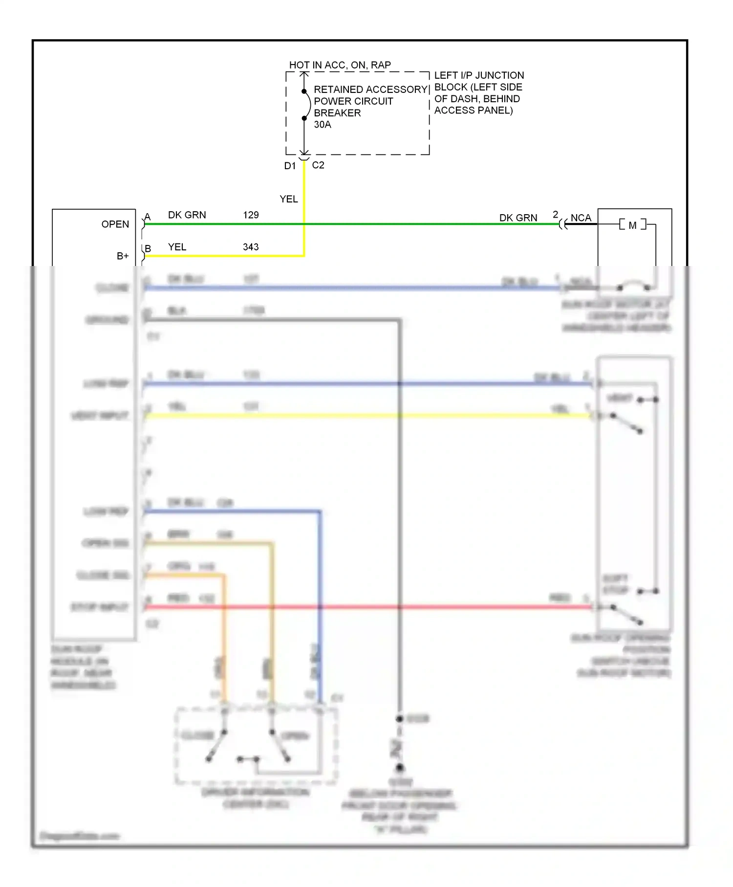Wiring diagram nca for Chevrolet Impala VIII (1999-2006) (30 of 39)
