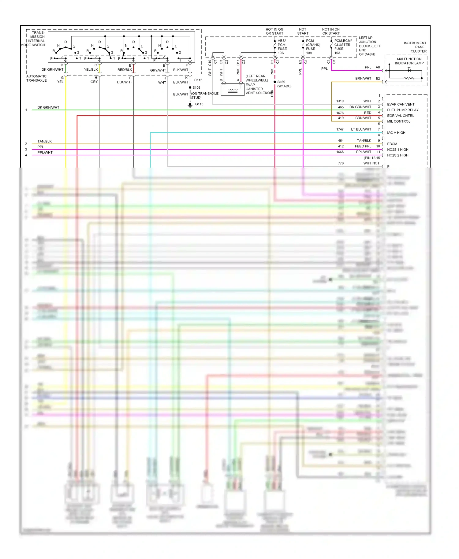 Chevrolet Impala VIII (1999-2006) (on transaxle stud) wiring diagram  (4 of 8)