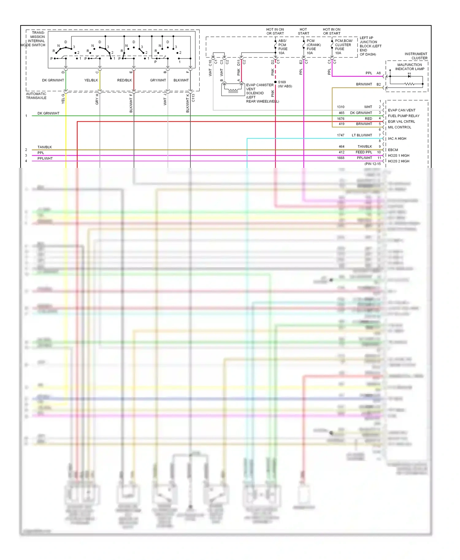 Chevrolet Impala VIII (1999-2006) (on transaxle stud) wiring diagram  (6 of 8)