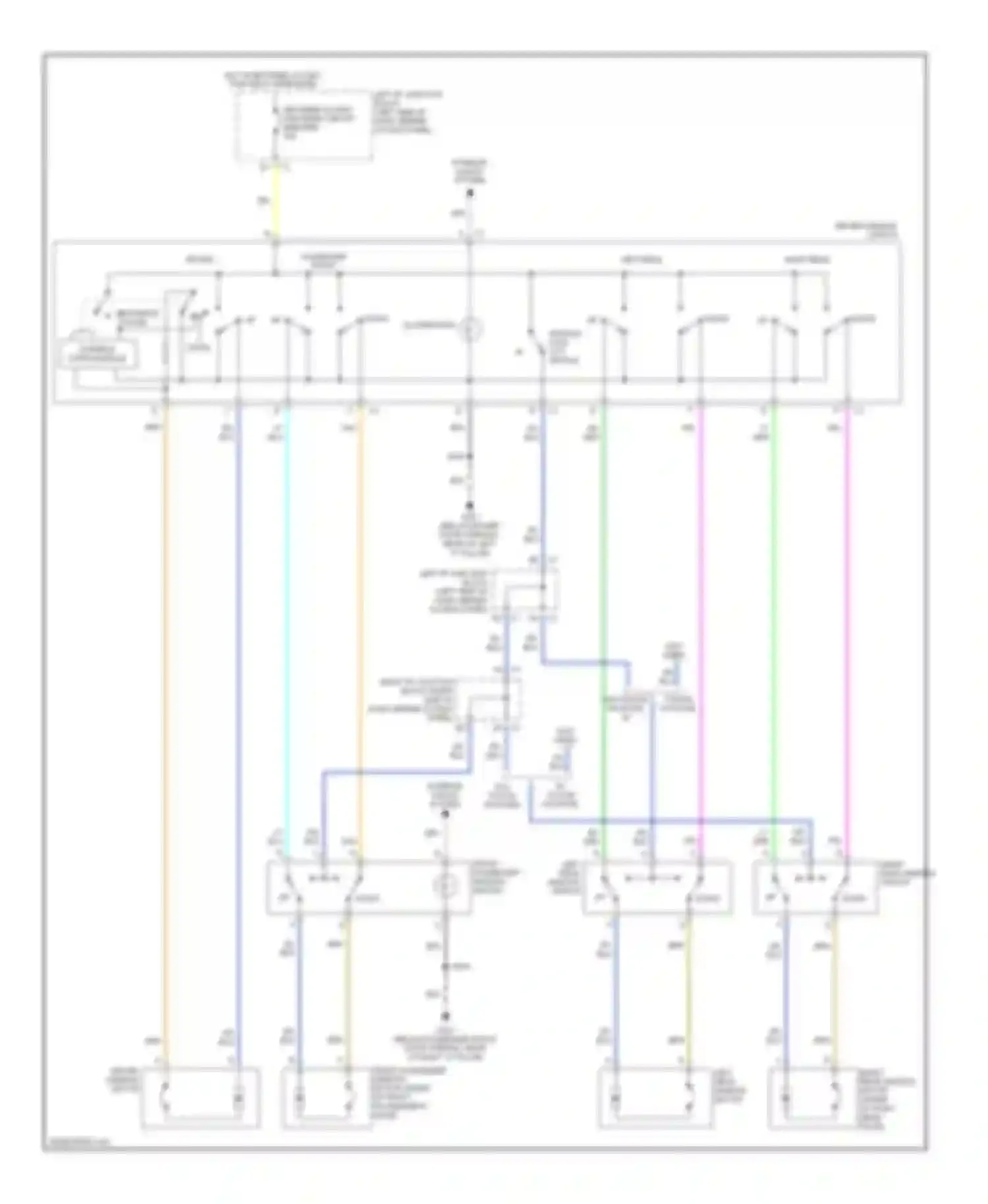 Wiring diagram window lock out switch for Chevrolet Impala VIII (1999-2006) (1 of 1)