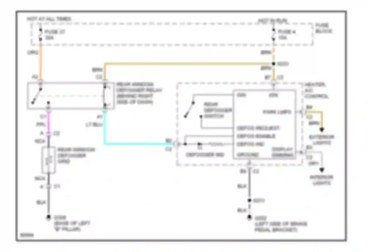 Lumina Chevrolet I (1989-2001): Defogger circuit