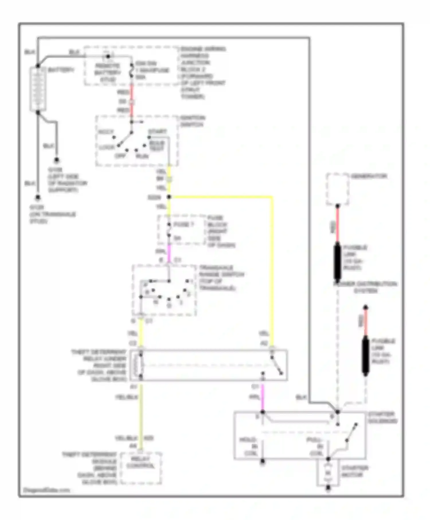 Wiring diagram hold- in coil for Chevrolet Lumina I (1989-2001) (1 of 1)