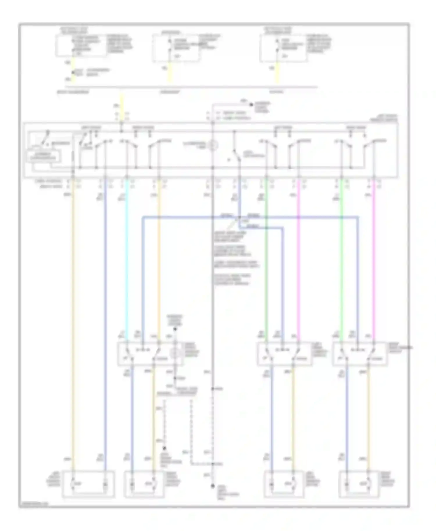 Wiring diagram right front window motor for Chevrolet Lumina I (1989-2001) (1 of 1)