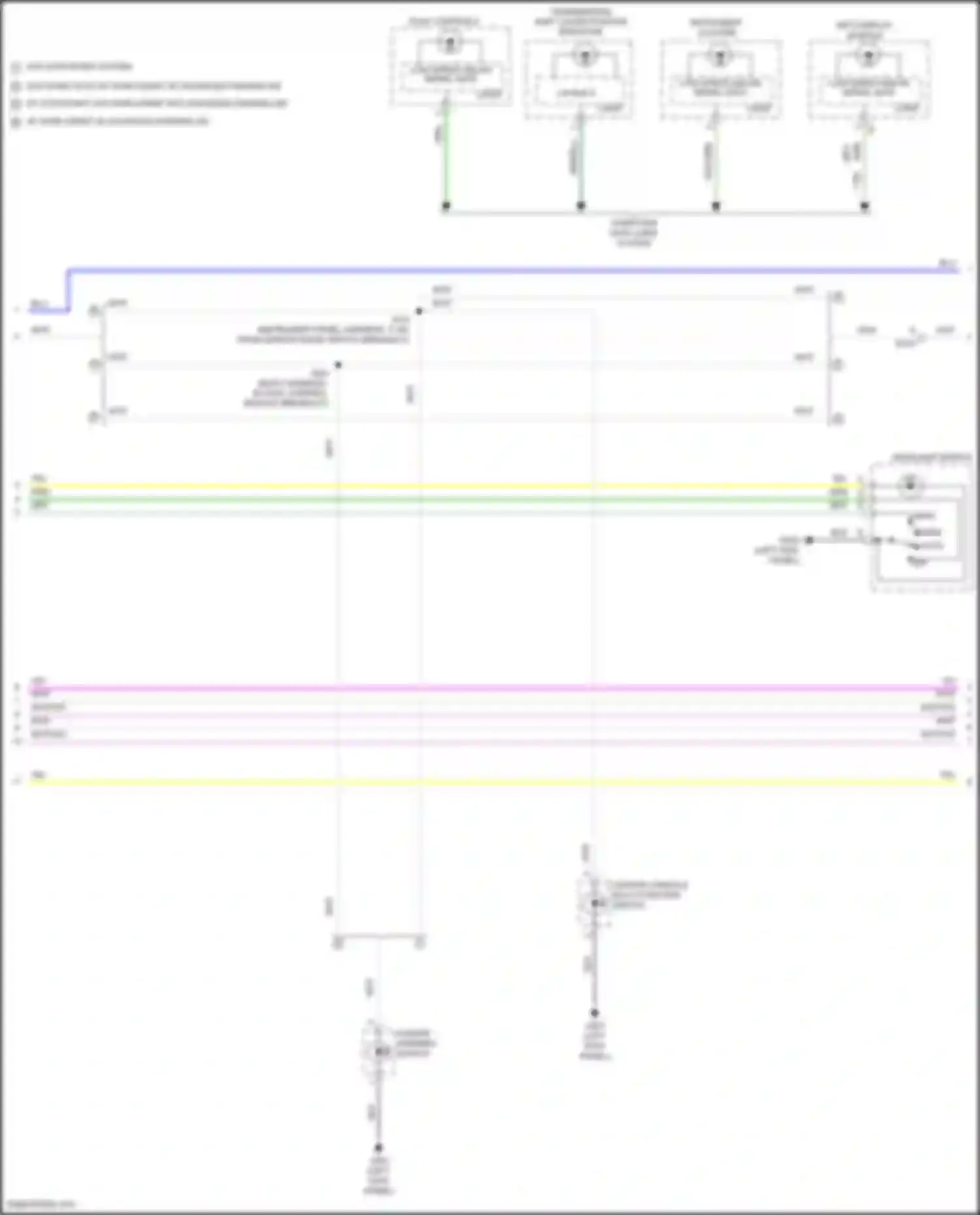 Malibu Chevrolet IX facelift (2018-2024): Instrument illumination circuit (2 of 3)