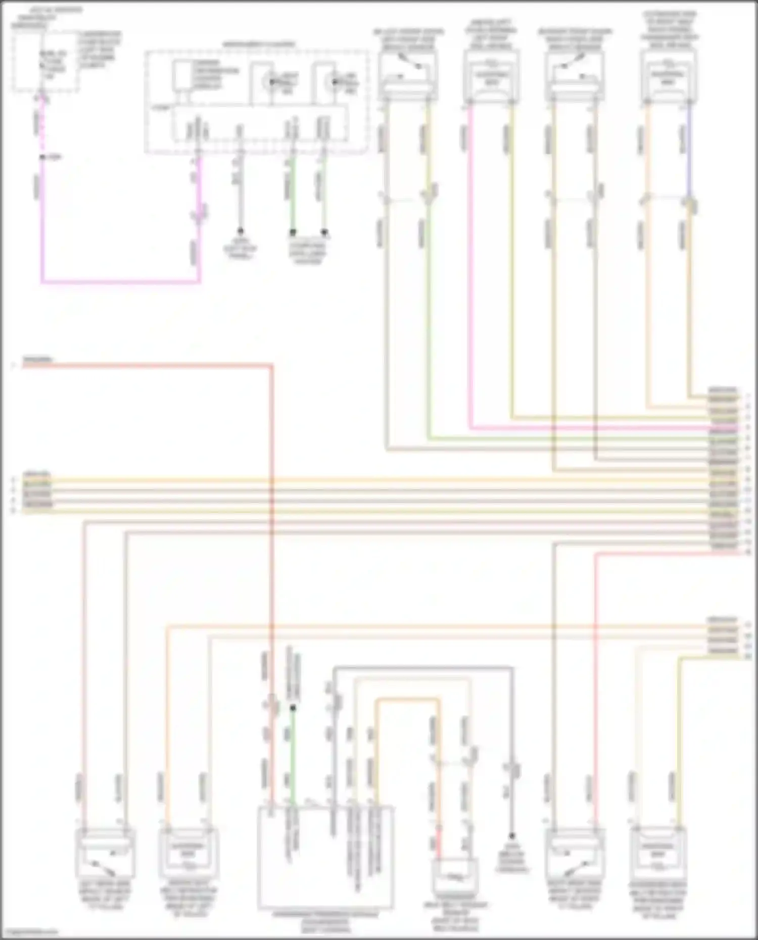 Malibu Chevrolet IX facelift (2018-2024): Supplemental restraints circuit (2 of 3)