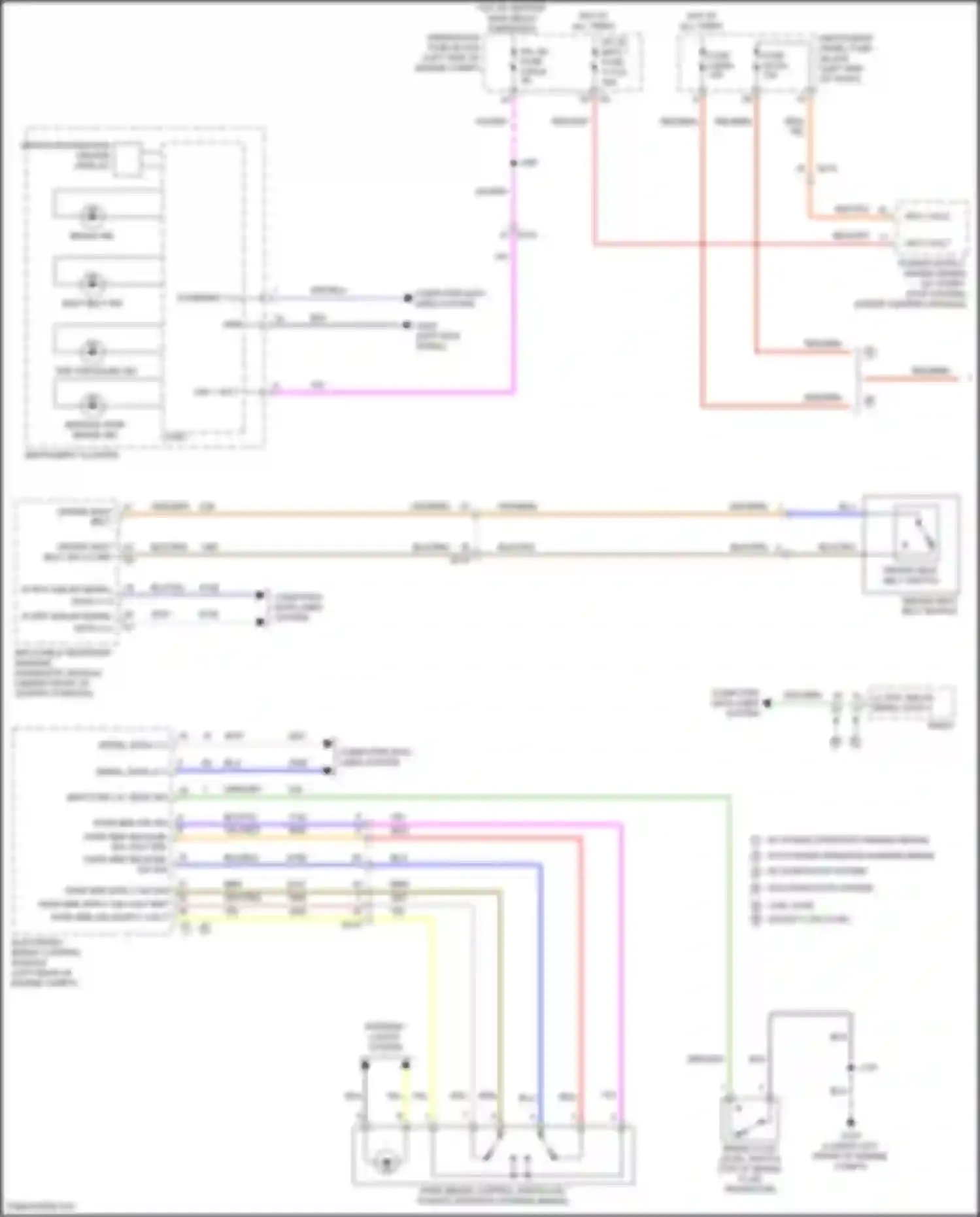 Malibu Chevrolet IX facelift (2018-2024): Warning systems circuit (1 of 2)
