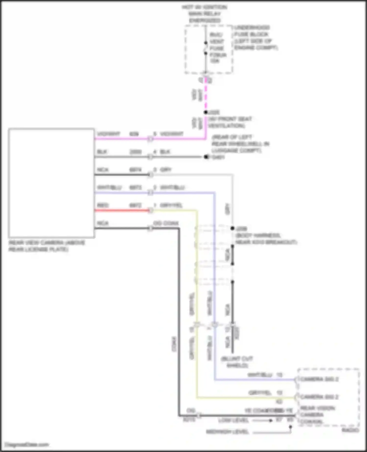 Wiring diagram camera sig 2 for Chevrolet Malibu IX facelift (2018-2024) (1 of 1)