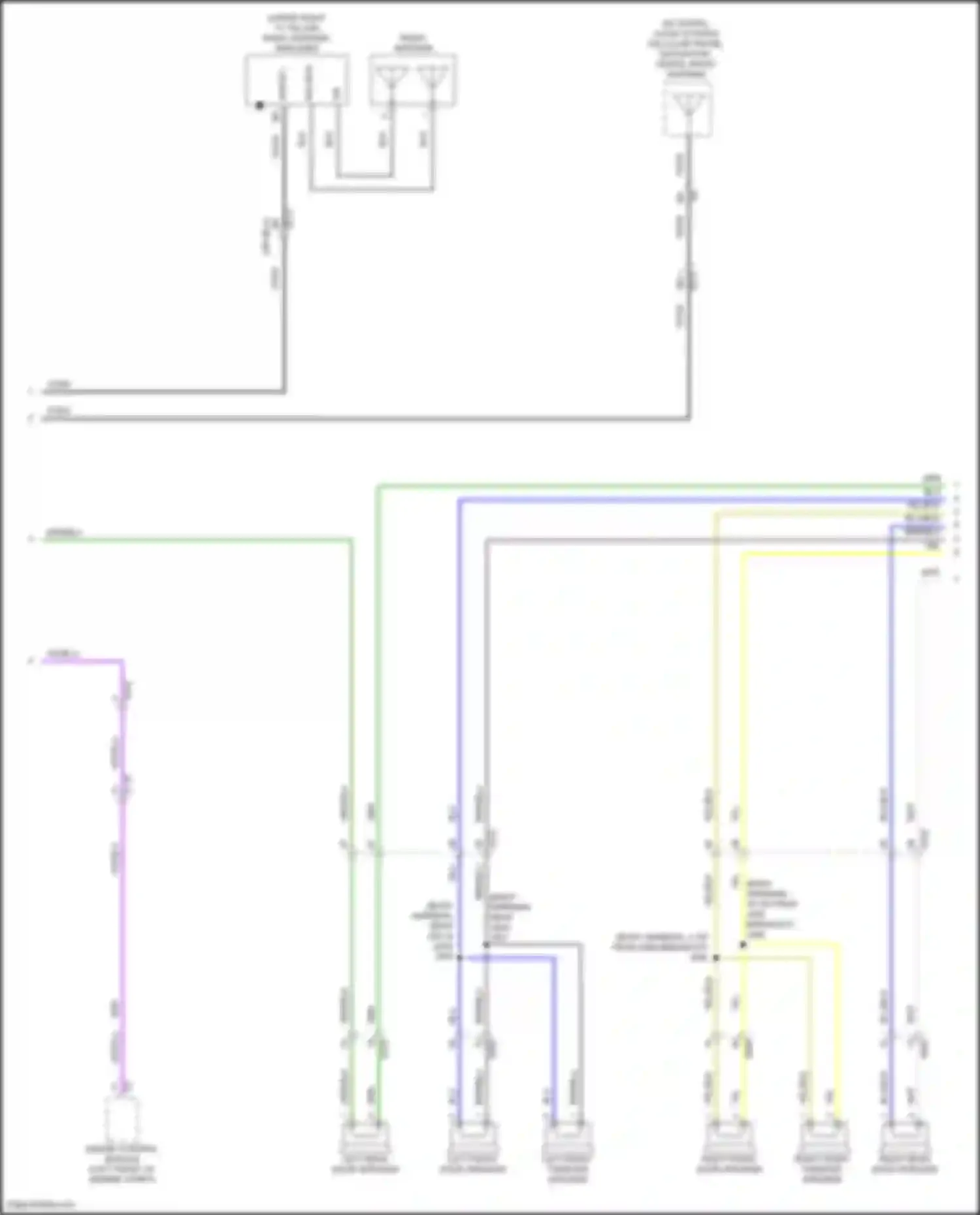 Wiring diagram cellular phone navigation, digital radio antenna for Chevrolet Malibu IX facelift (2018-2024) (1 of 4)