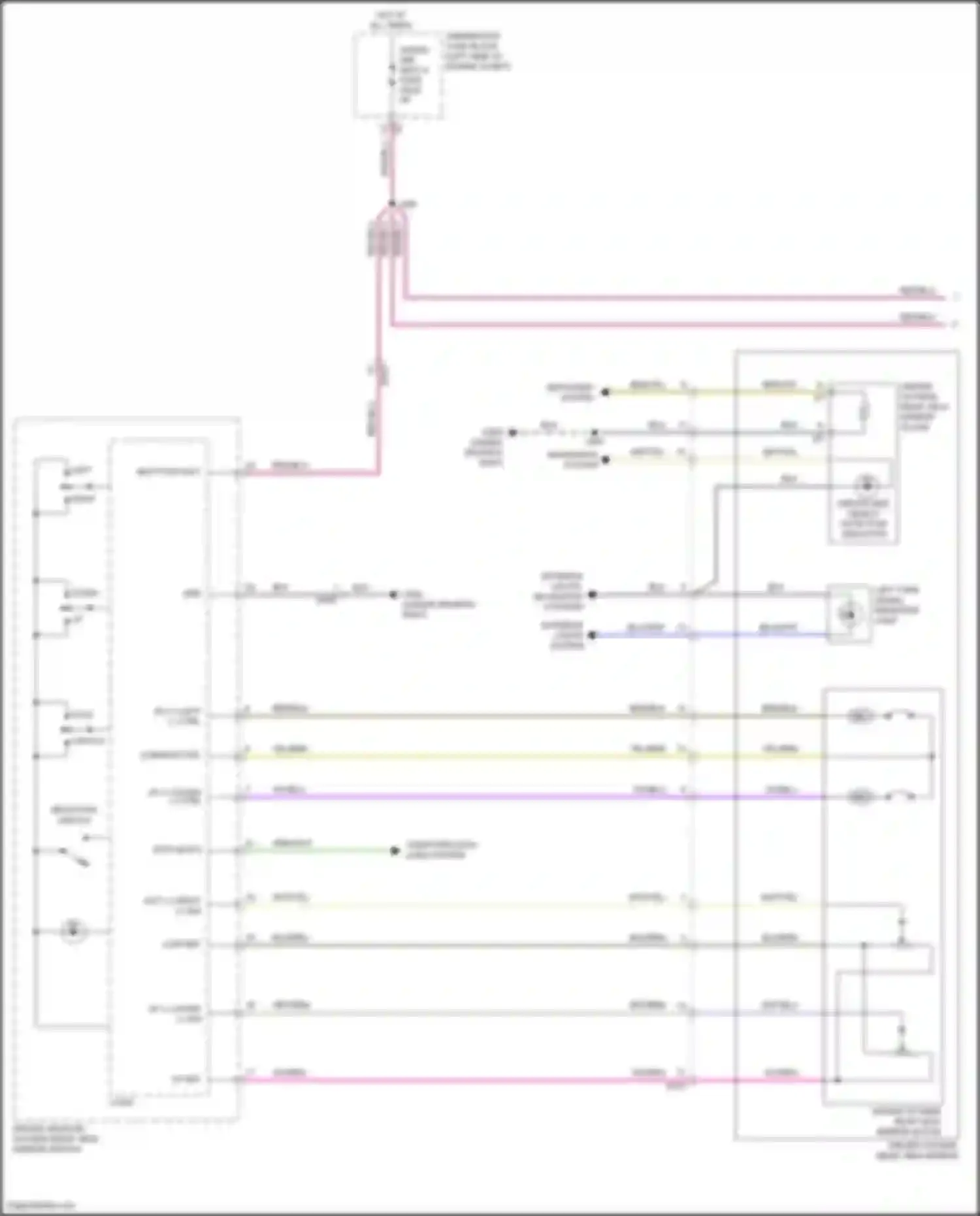 Wiring diagram driver outside rear view mirror motor for Chevrolet Malibu IX facelift (2018-2024) (1 of 2)