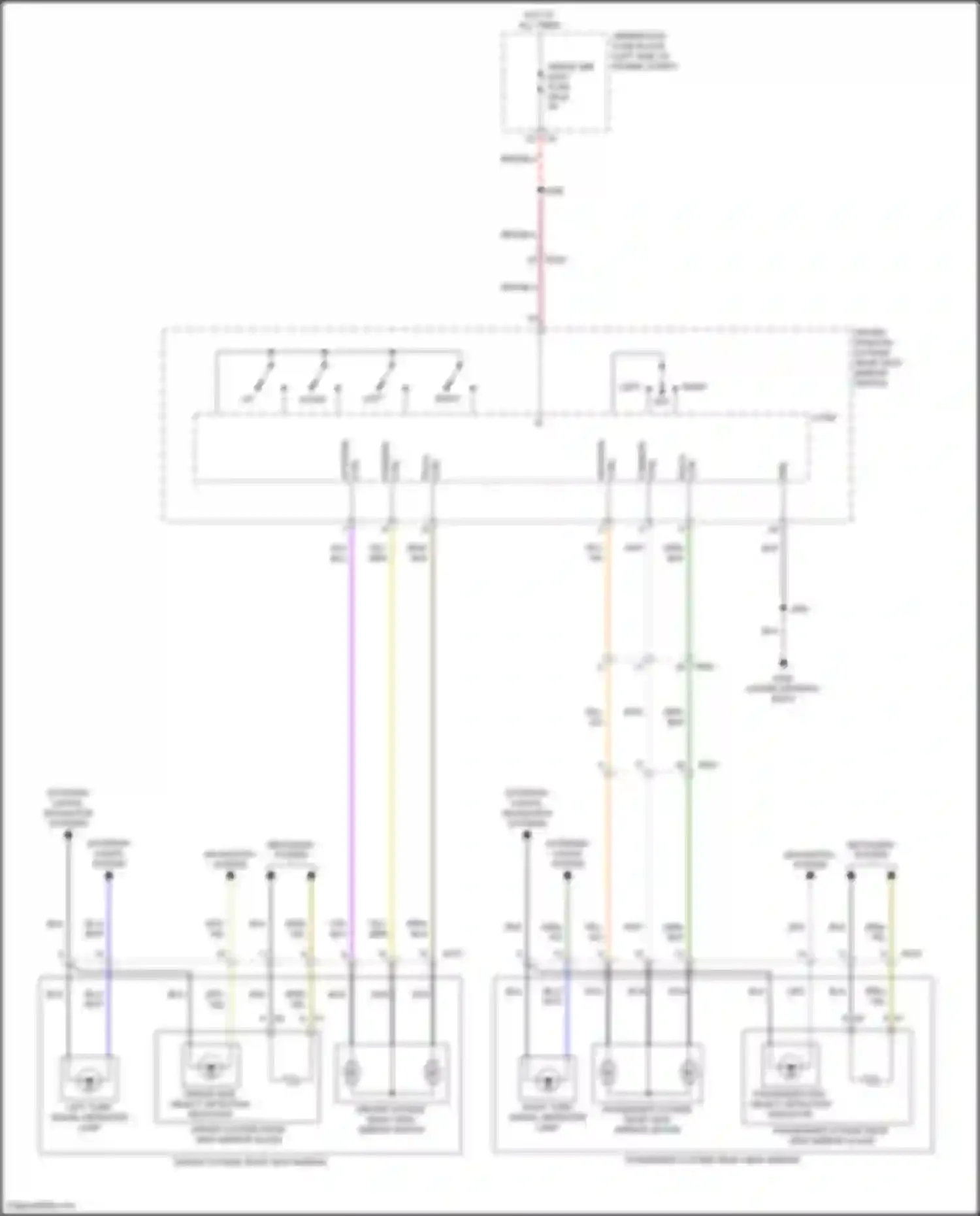 Wiring diagram exterior lights, navigation systems for Chevrolet Malibu IX facelift (2018-2024) (3 of 3)