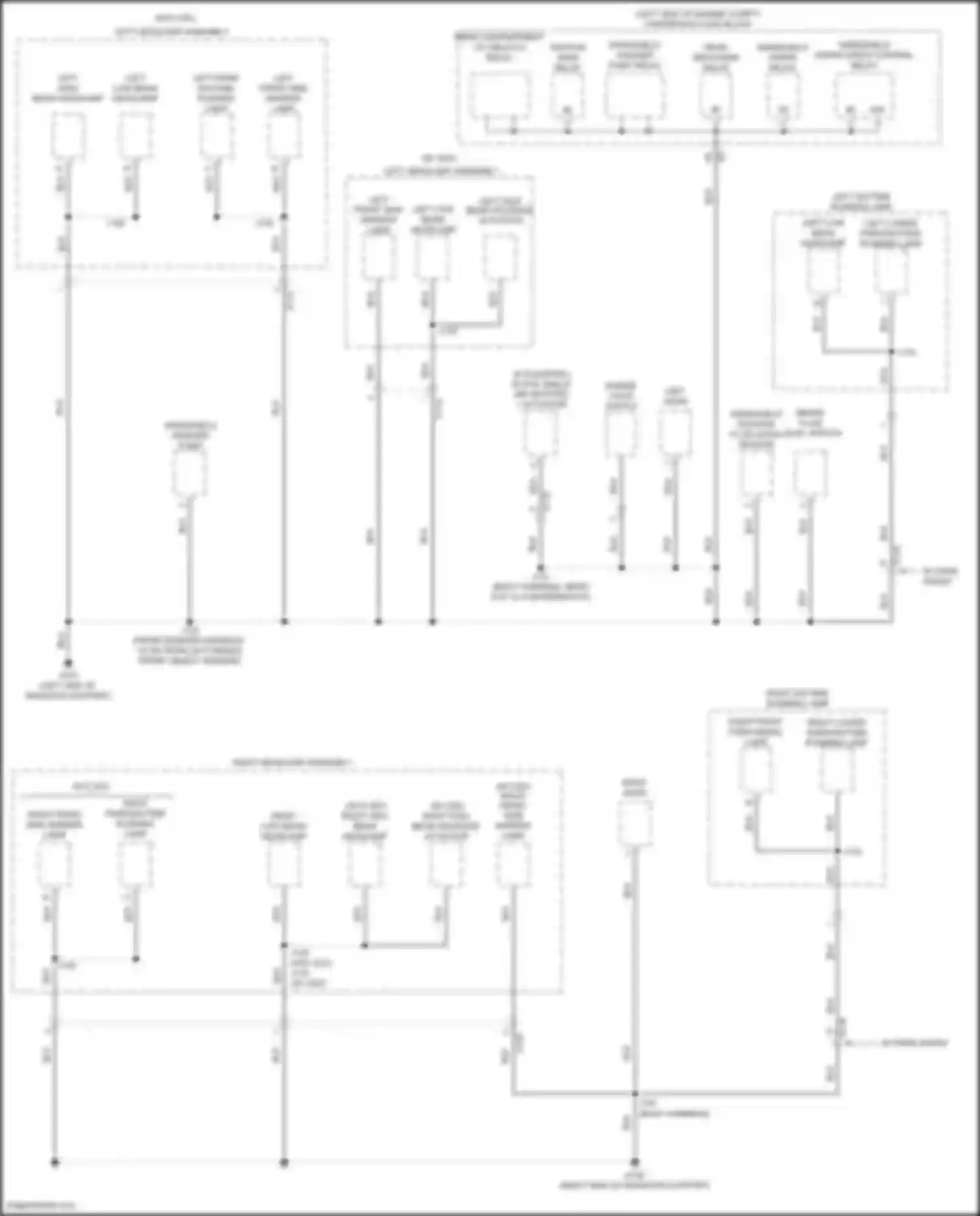 Wiring diagram left lower park/daytime running lamp for Chevrolet Malibu IX facelift (2018-2024) (1 of 1)