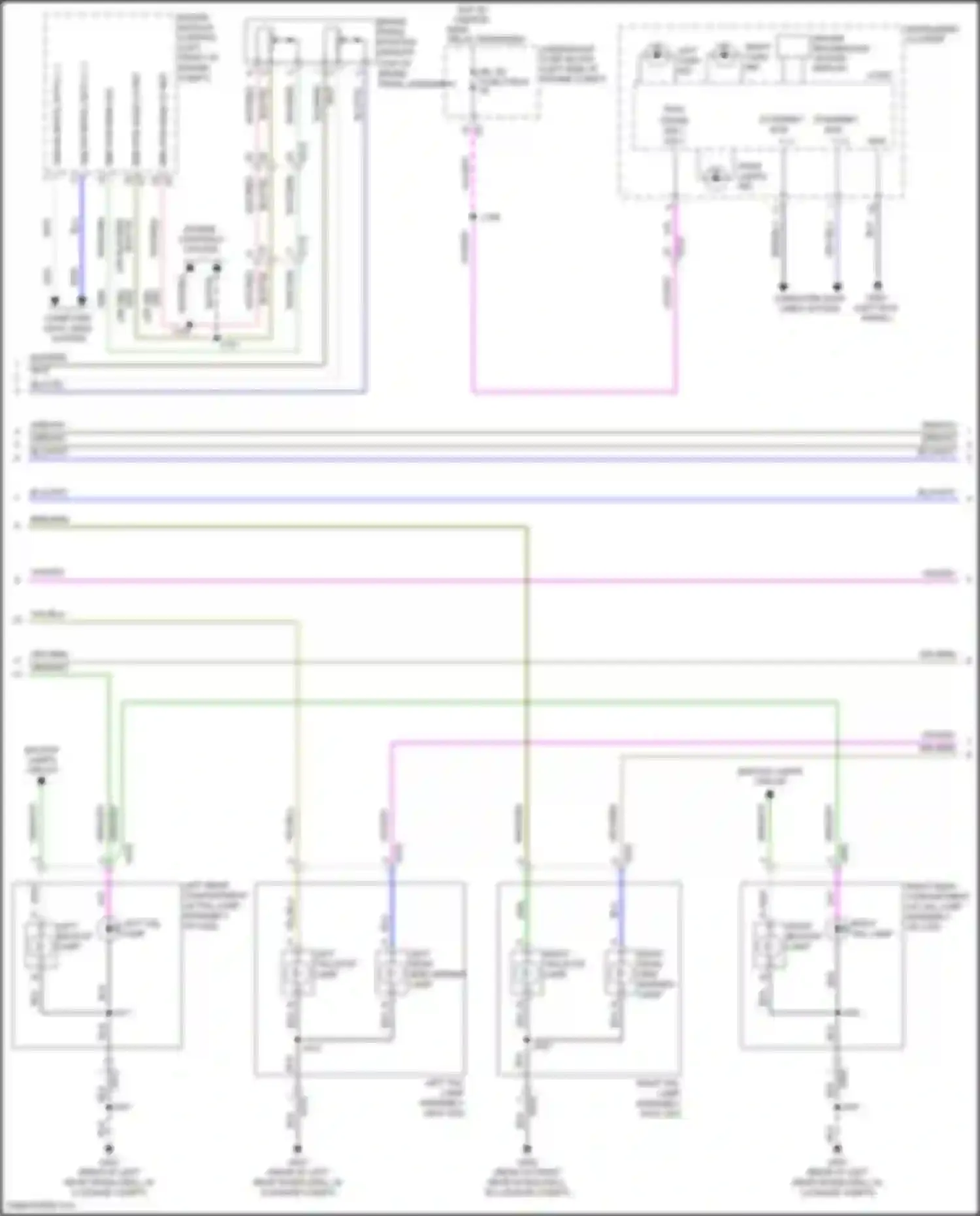 Wiring diagram left rear compartment lid tail lamp assembly for Chevrolet Malibu IX facelift (2018-2024) (2 of 4)