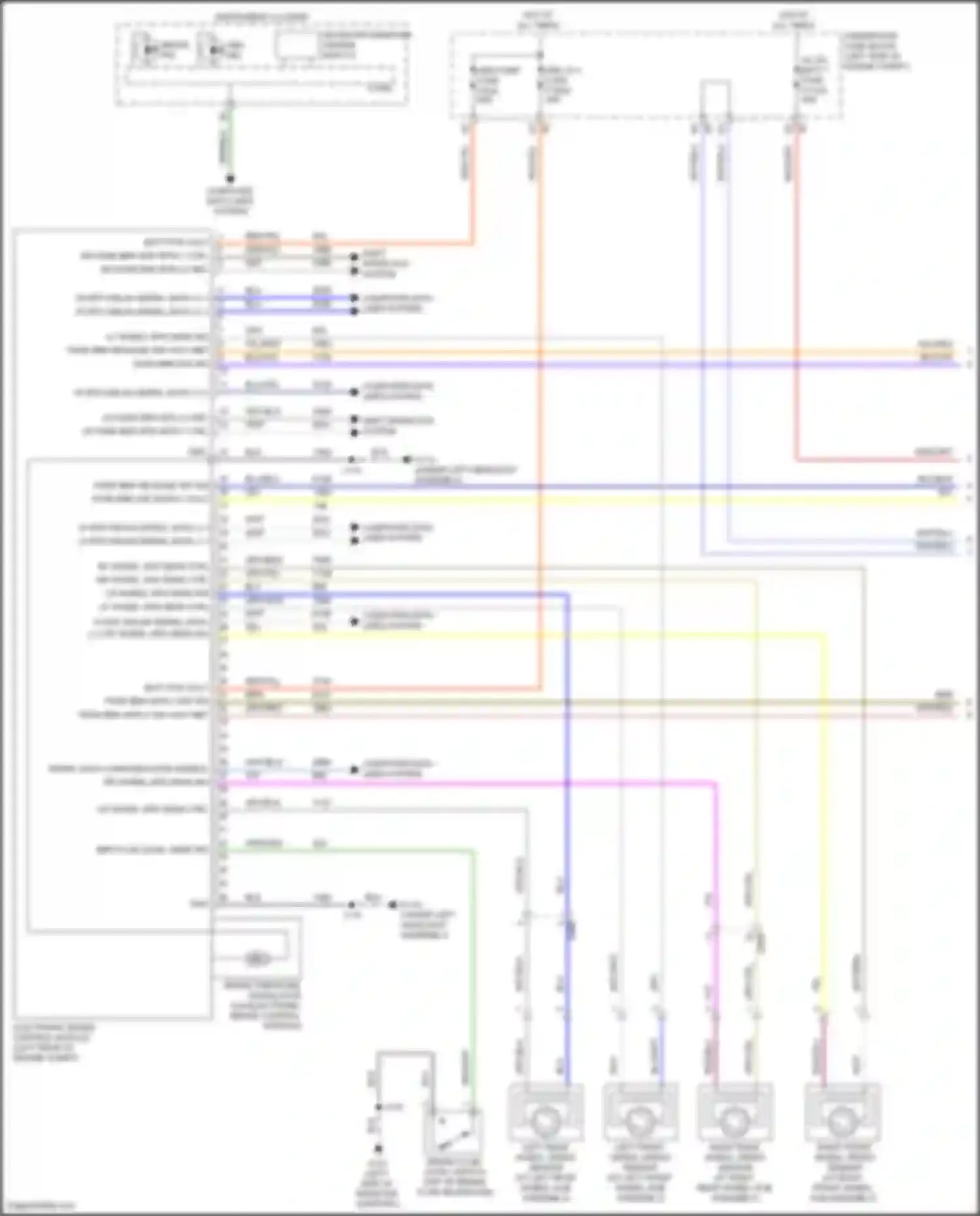 Wiring diagram left rear wheel speed sensor for Chevrolet Malibu IX facelift (2018-2024) (2 of 2)