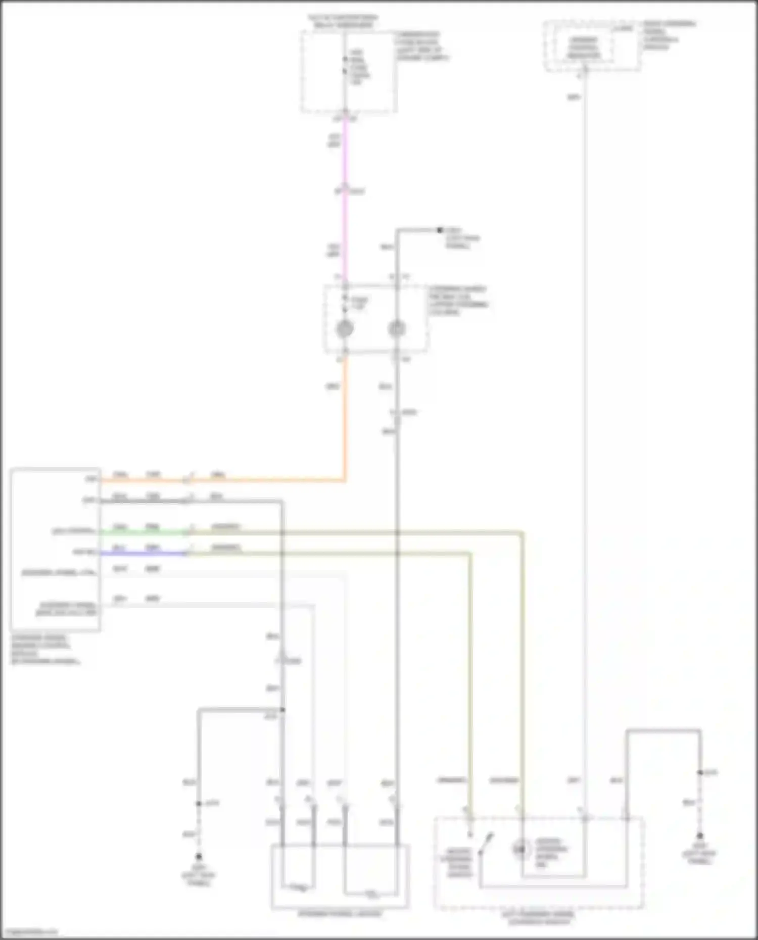 Wiring diagram left steering wheel controls switch for Chevrolet Malibu IX facelift (2018-2024) (4 of 7)