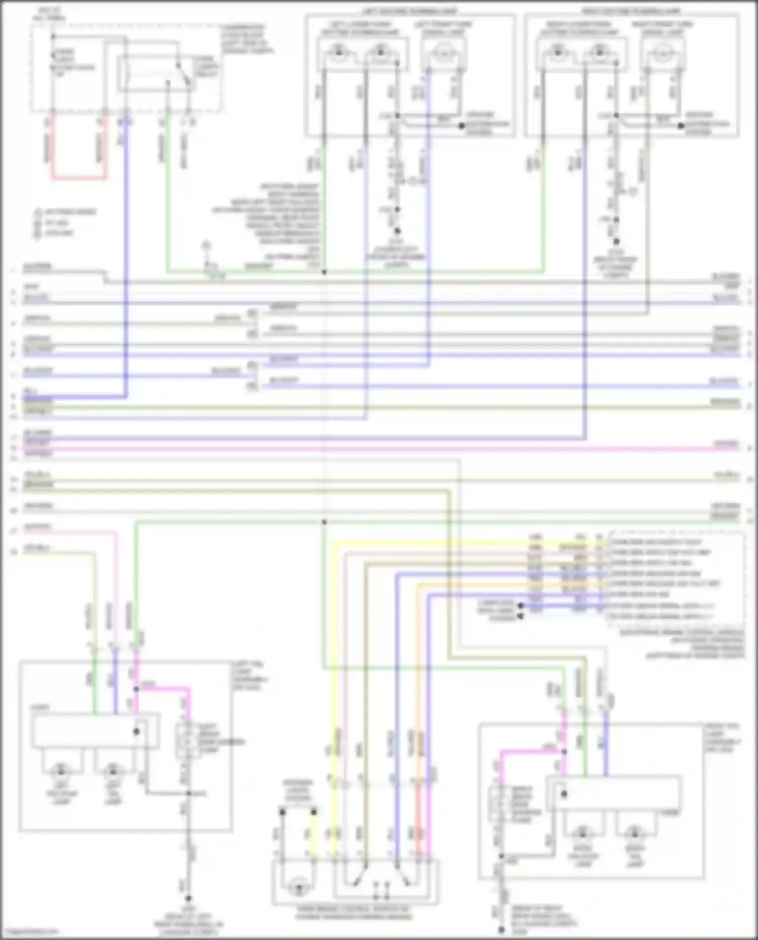 Wiring diagram left tail lamp for Chevrolet Malibu IX facelift (2018-2024) (1 of 4)