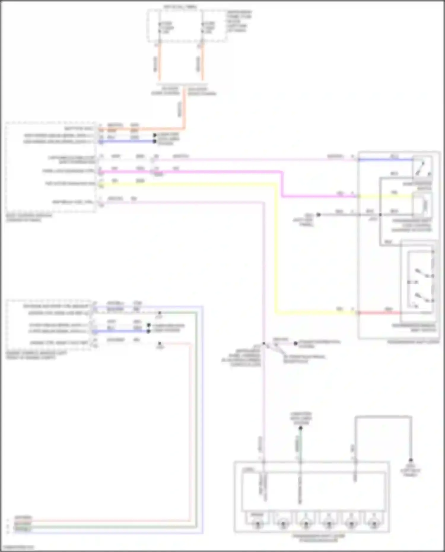 Wiring diagram transmission shift lever position indicator for Chevrolet Malibu IX facelift (2018-2024) (1 of 5)
