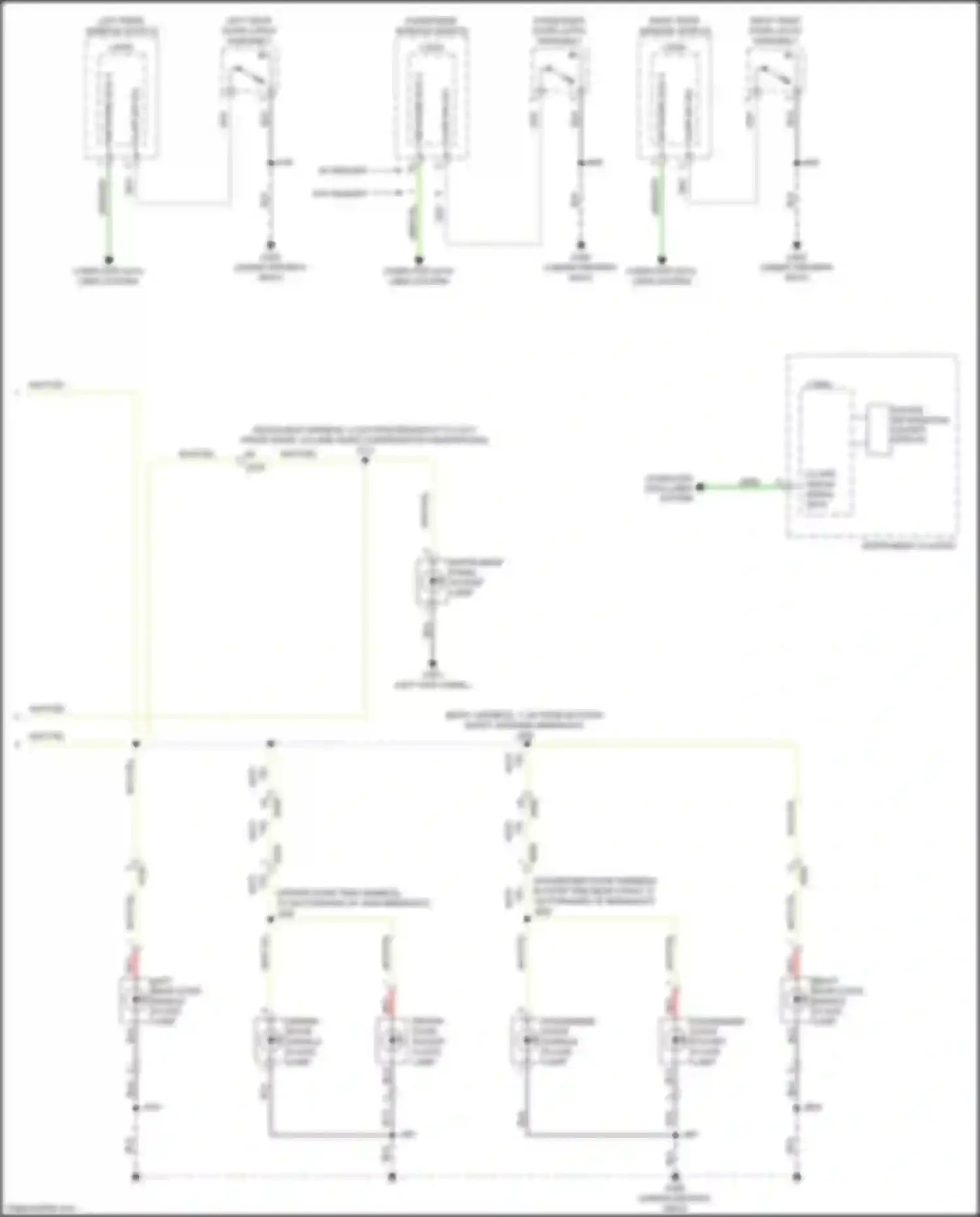 Wiring diagram driver door handle flood lamp for Chevrolet Malibu IX (2015-2018) (1 of 2)