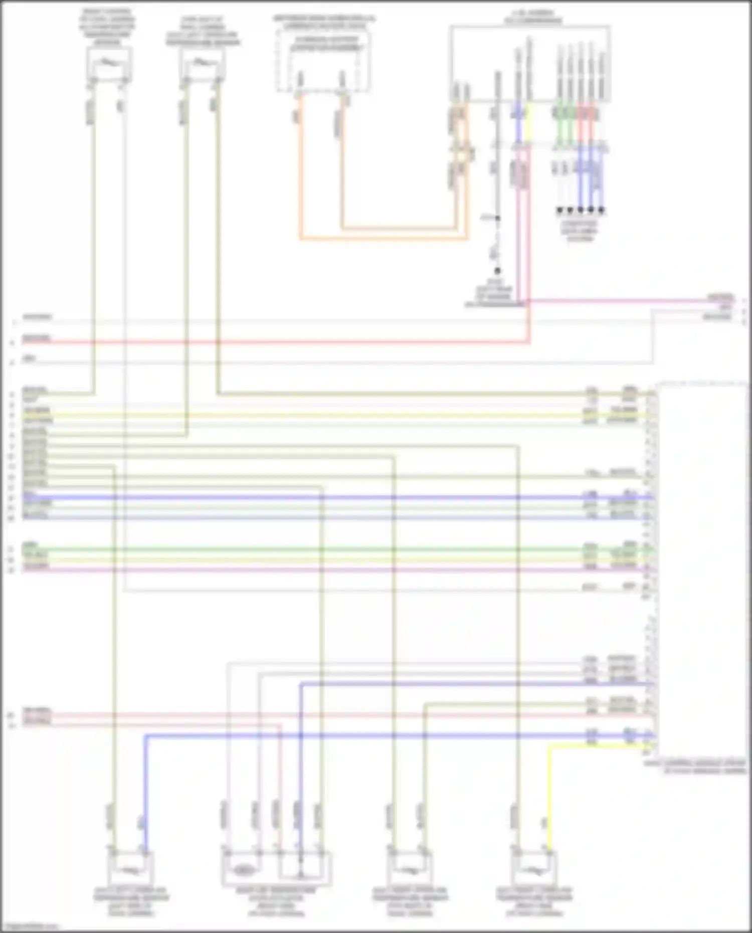 Wiring diagram duct left upper air temperature sensor for Chevrolet Malibu IX (2015-2018) (1 of 2)