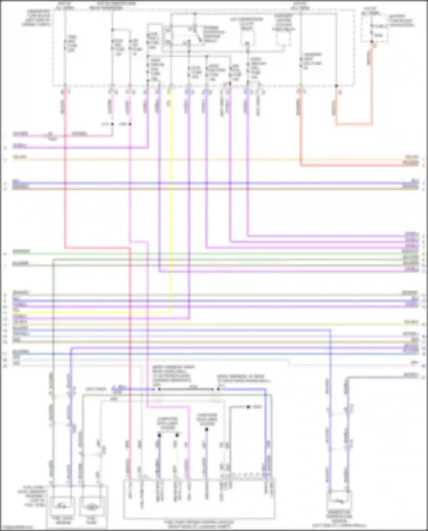 Wiring diagram fuel pump, level sensor assembly for Chevrolet Malibu IX (2015-2018) (3 of 4)