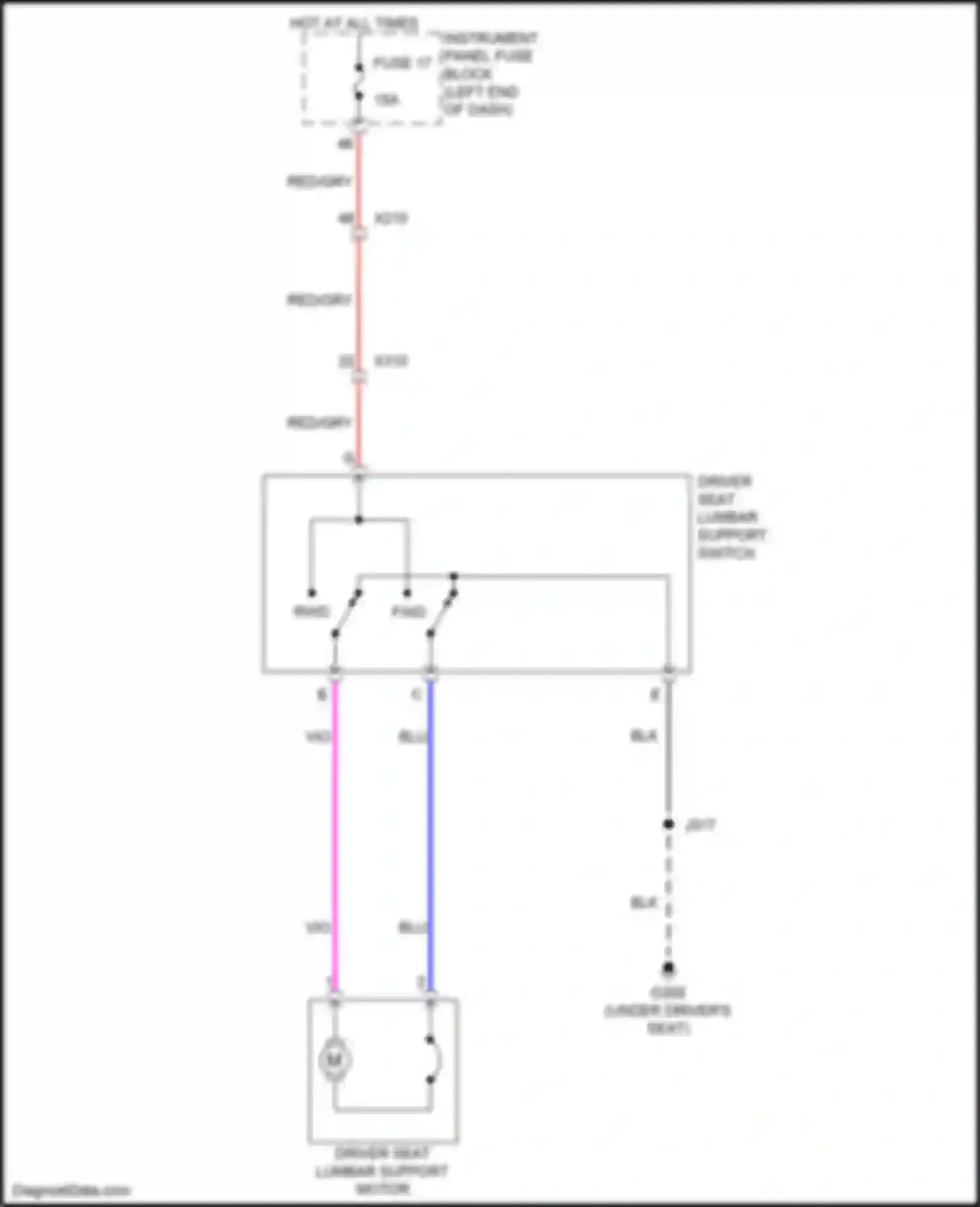 Wiring diagram instrument panel fuse block for Chevrolet Malibu IX (2015-2018) (13 of 49)