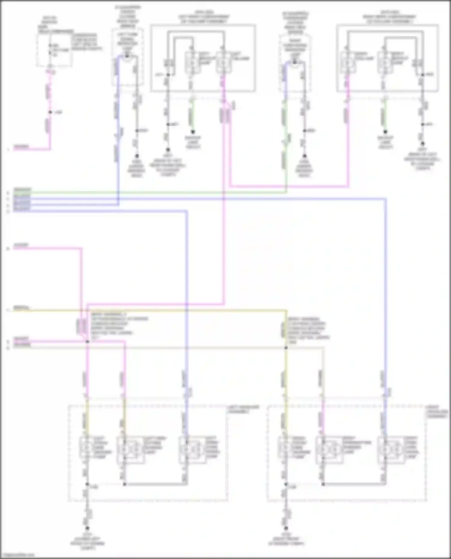 Wiring diagram left backup lamp for Chevrolet Malibu IX (2015-2018) (3 of 4)