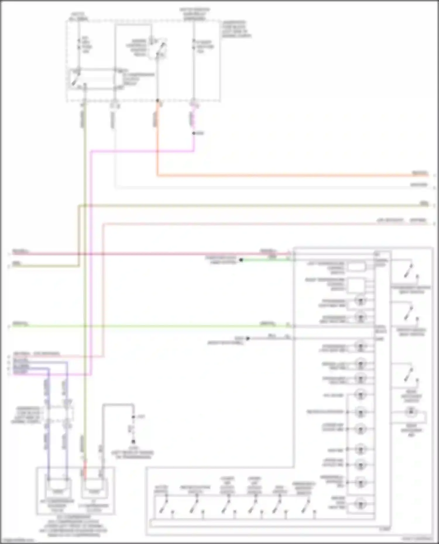 Wiring diagram left temperature control switch right temperature control switch for Chevrolet Malibu IX (2015-2018) (1 of 1)