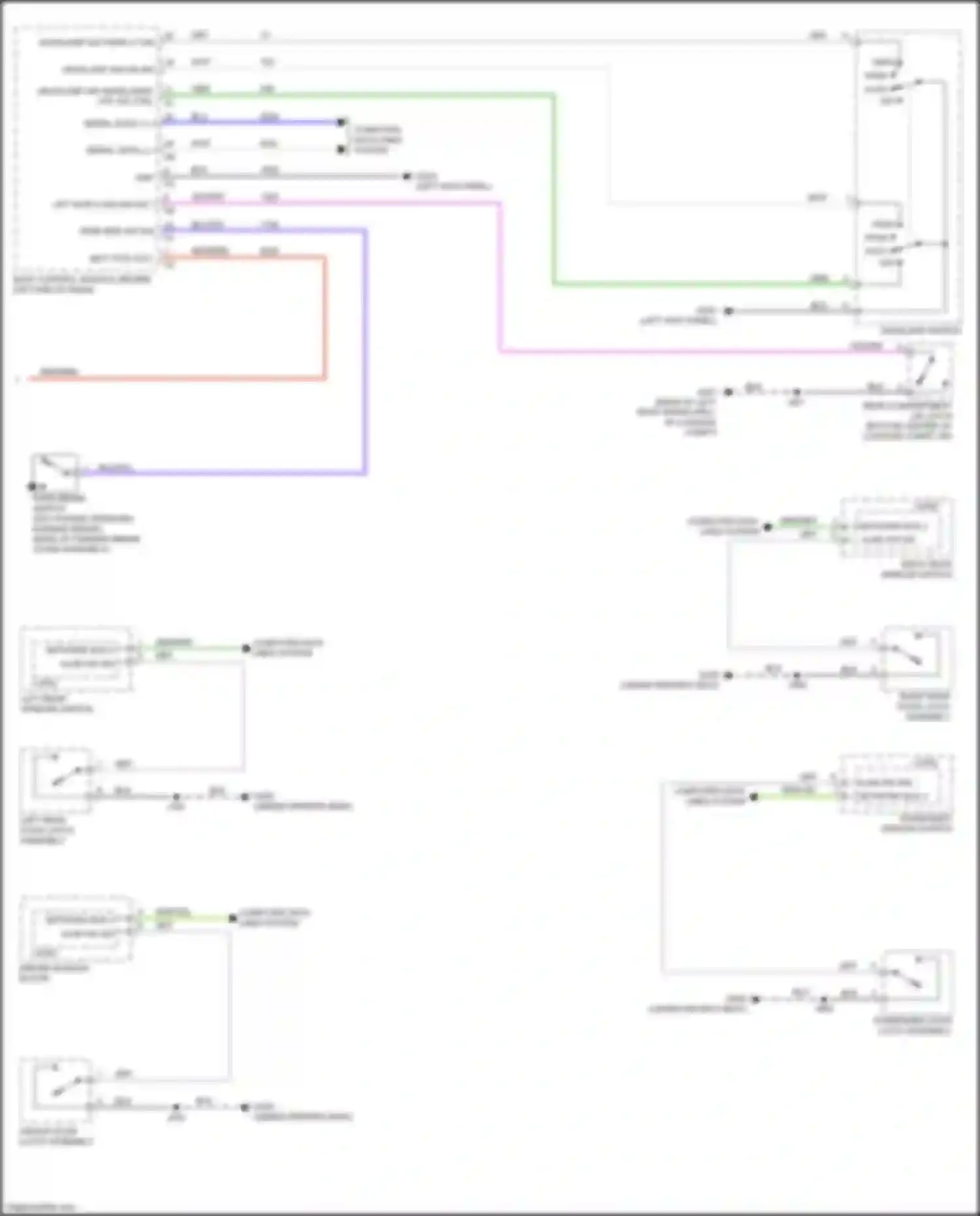 Wiring diagram passenger window switch for Chevrolet Malibu IX (2015-2018) (9 of 9)