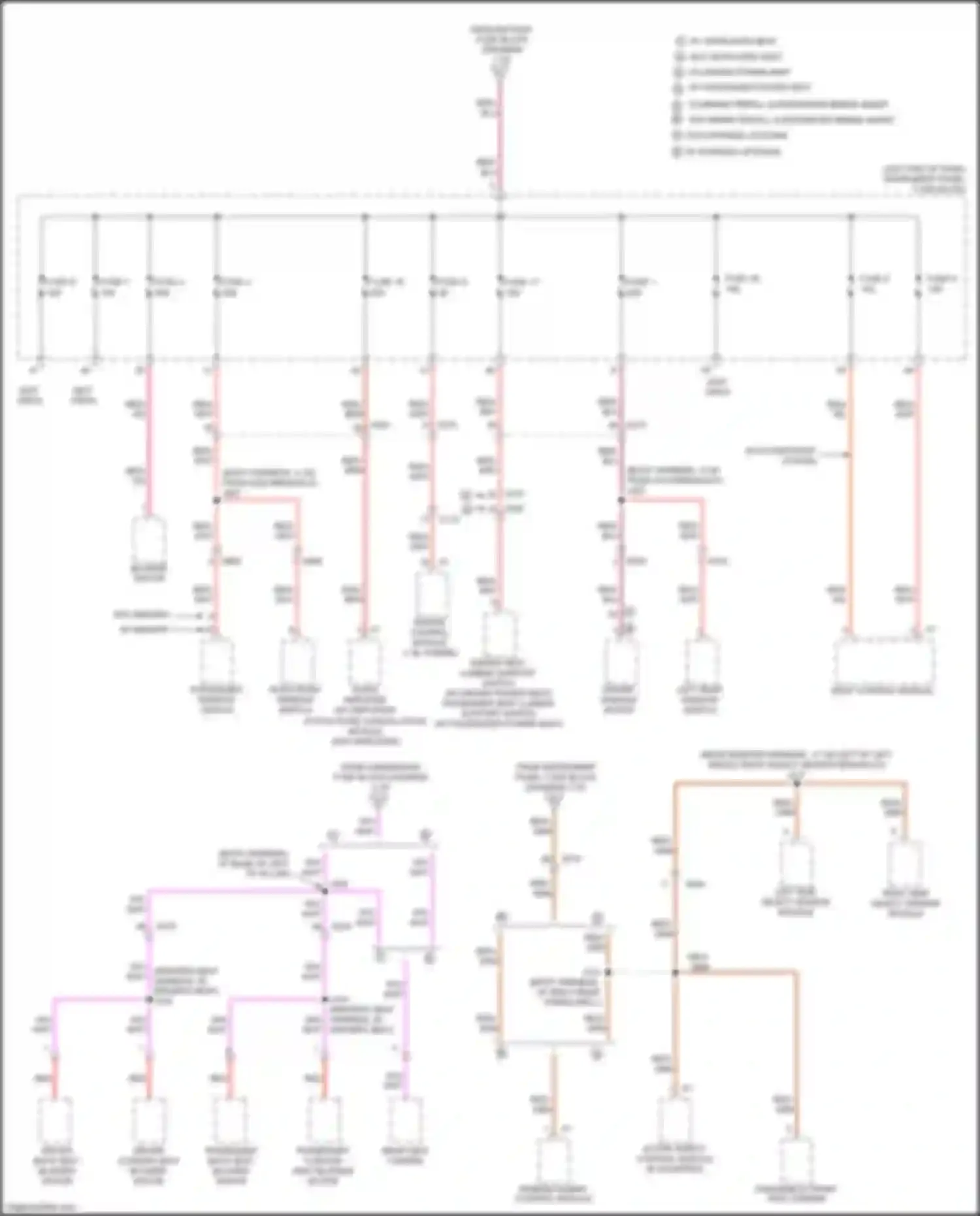 Wiring diagram right rear window switch for Chevrolet Malibu IX (2015-2018) (5 of 8)