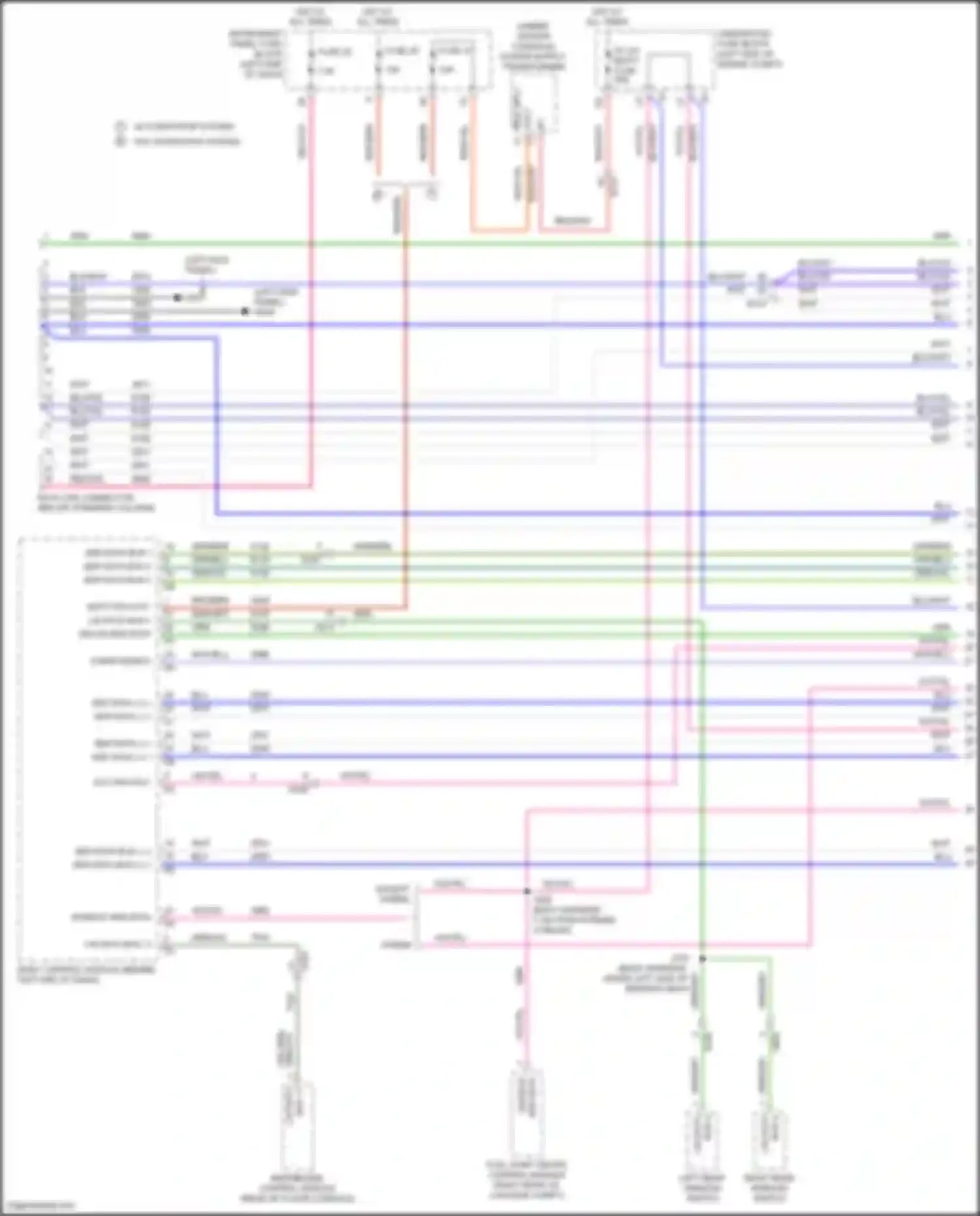 Wiring diagram right rear window switch for Chevrolet Malibu IX (2015-2018) (1 of 8)