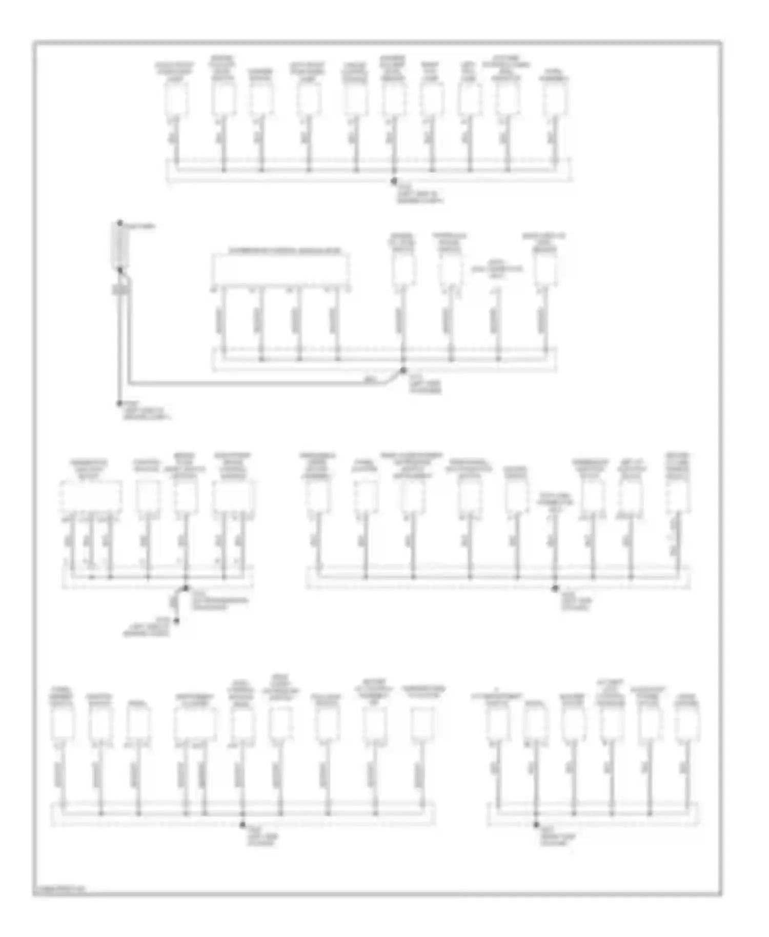 Malibu Chevrolet V facelift (2000-2003): Ground distribution circuit (1 of 2)