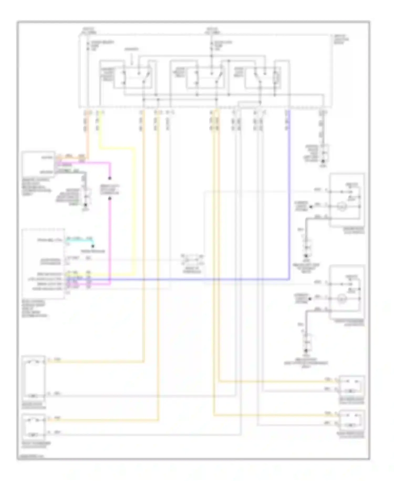 Malibu Chevrolet V facelift (2000-2003): Power door lock circuit