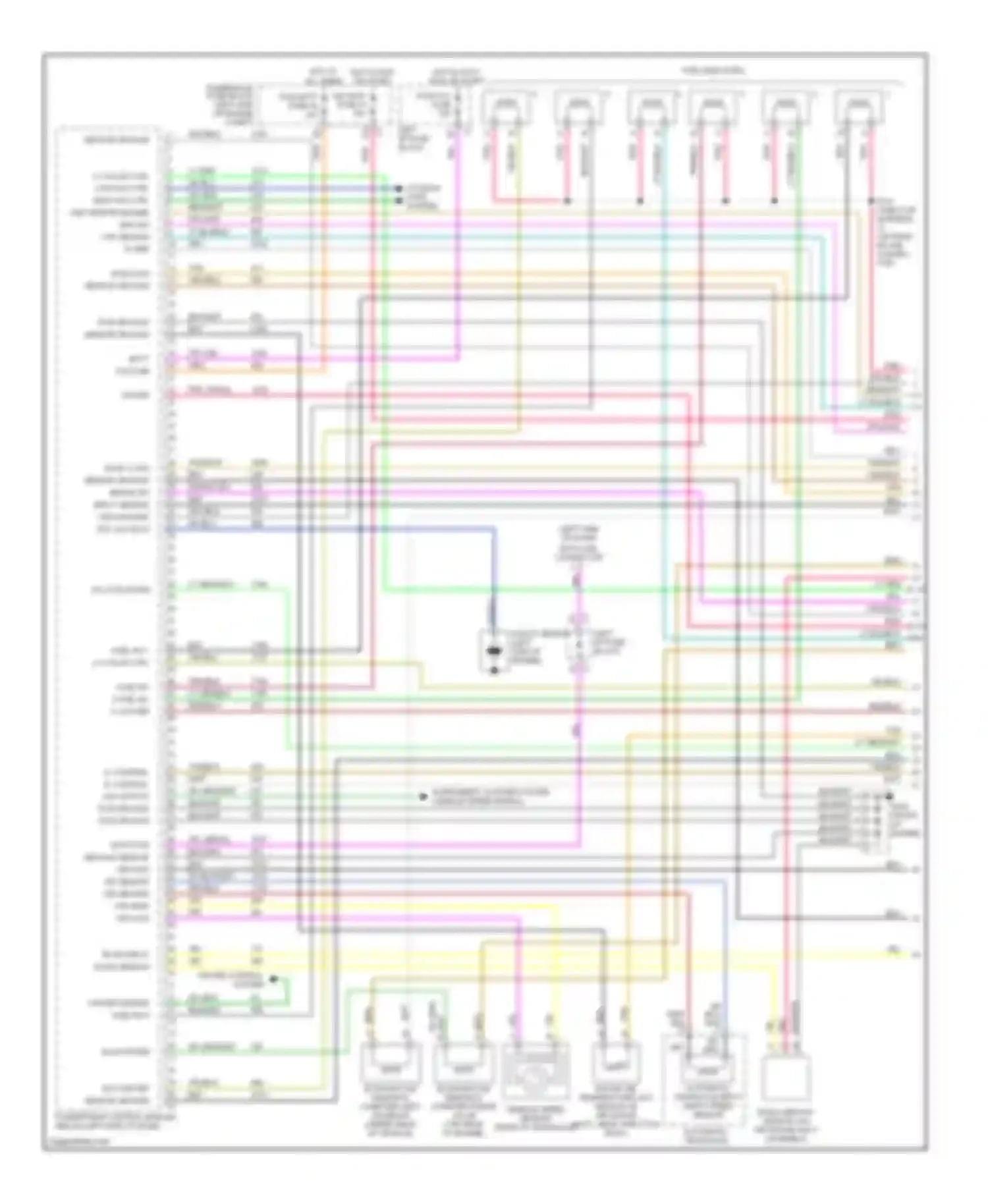 Wiring diagram 1-2 valve ctrl low fan ctrl high fan ctrl cmp sensor engine spd sig ckp sensor for Chevrolet Malibu V facelift (2000-2003) (1 of 1)